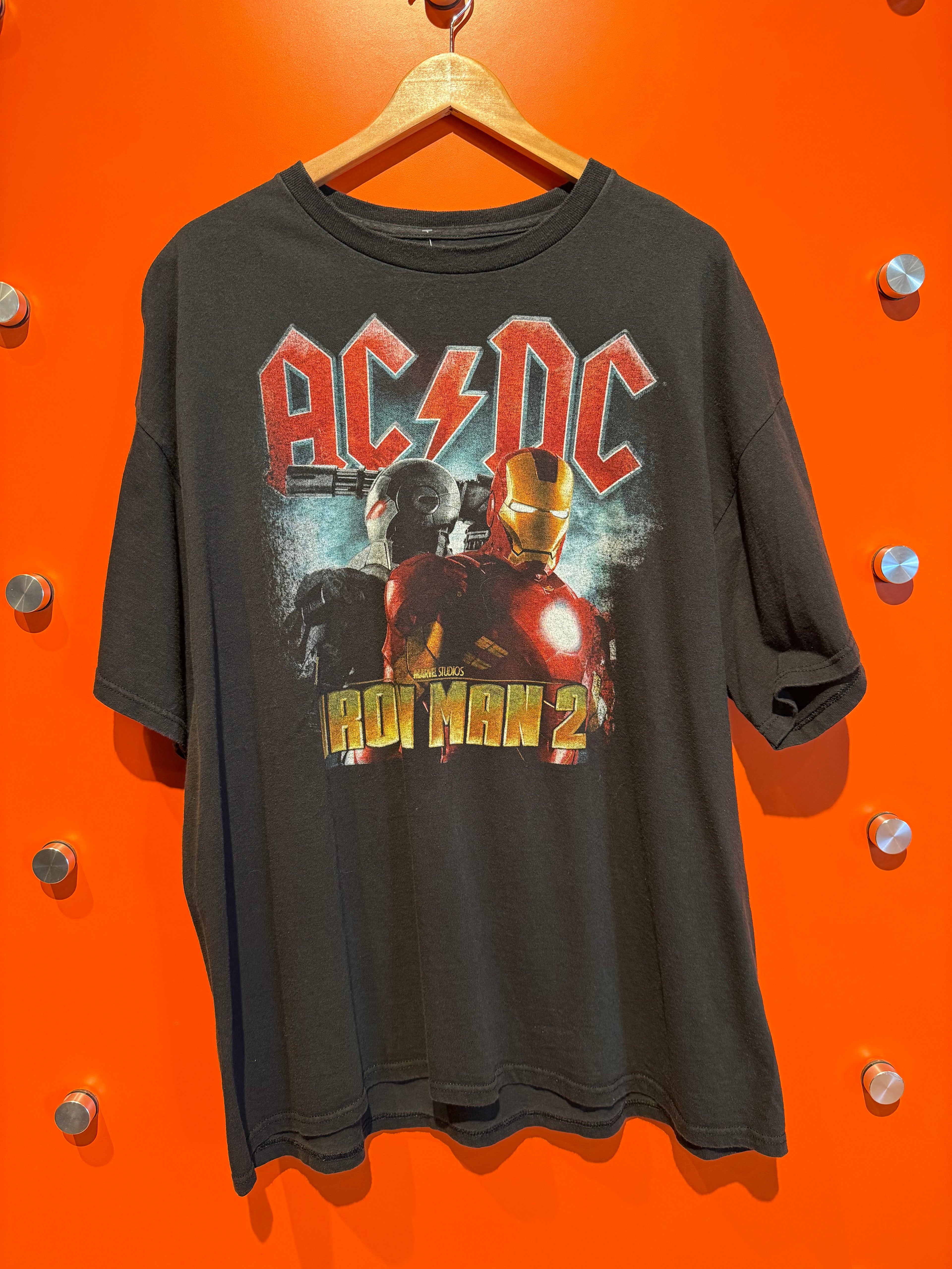 Vintage ACDC Iron Man 2 Soundtrack Graphic T-Shirt: XXL