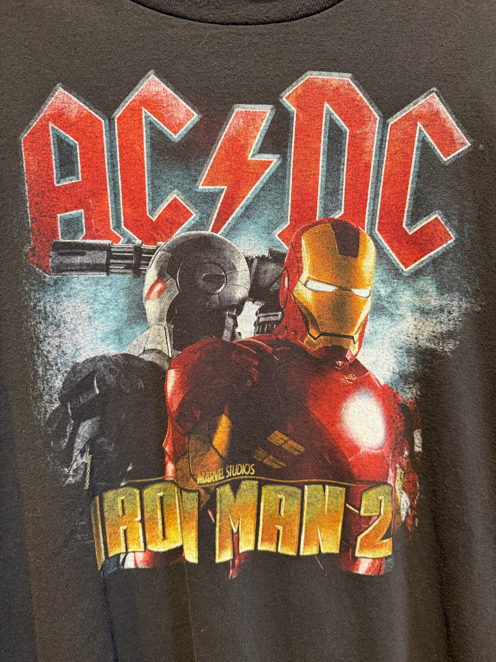 Vintage ACDC Iron Man 2 Soundtrack Graphic T-Shirt: XXL