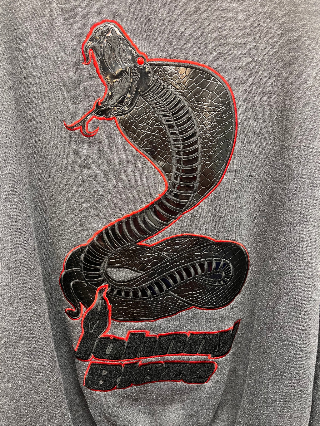Vintage Johnny Blaze Y2K Snake Charcoal Grey Crewneck Sweatshirt: XXL