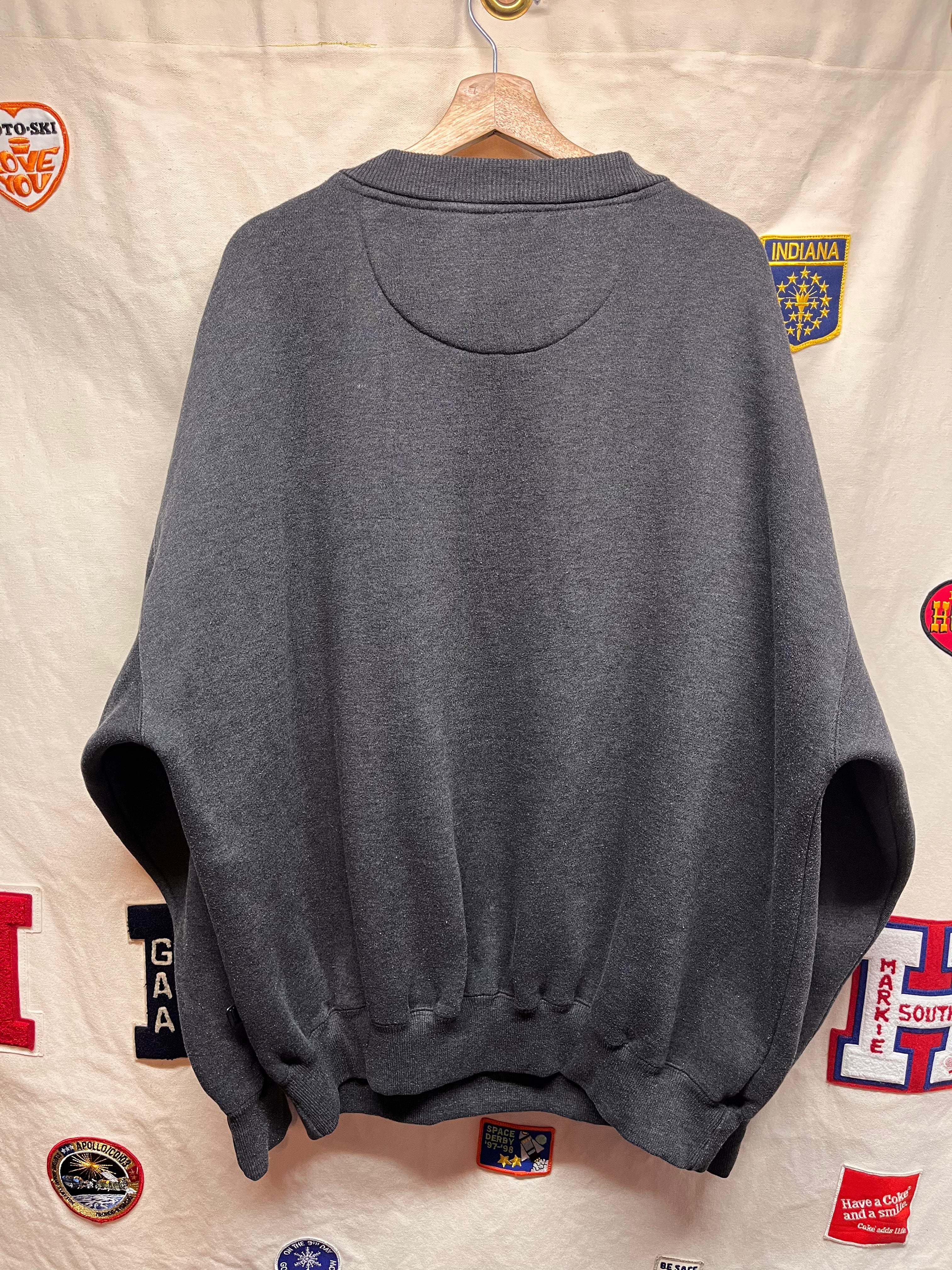 Vintage Johnny Blaze Y2K Snake Charcoal Grey Crewneck Sweatshirt: XXL