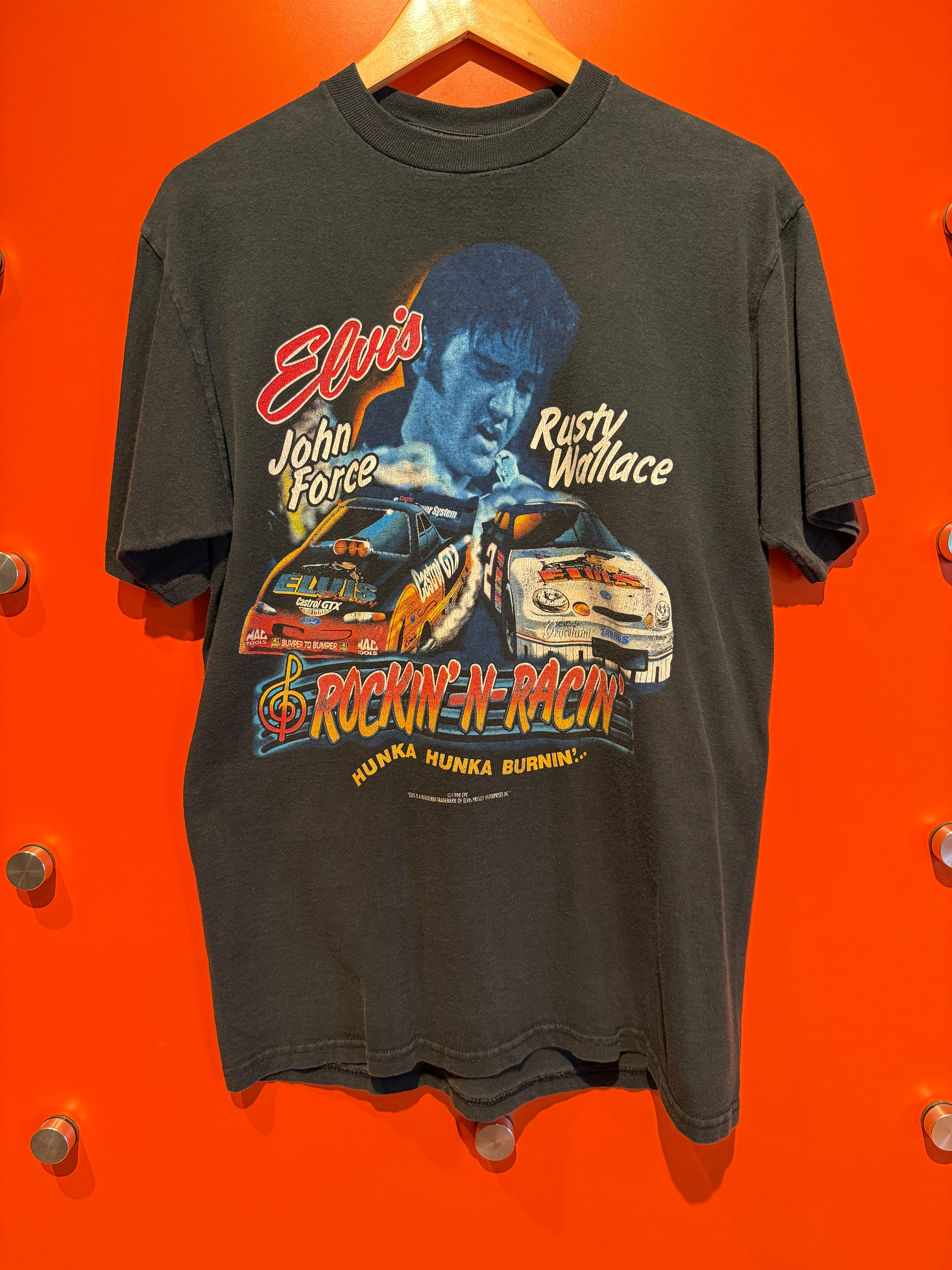Vintage NASCAR John Force, Rusty Wallace, Elvis Rockin' and Racing: Medium