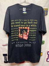 Load image into Gallery viewer, Vintage An Evening With Elton John Concert Tour Black T-Shirt: Large
