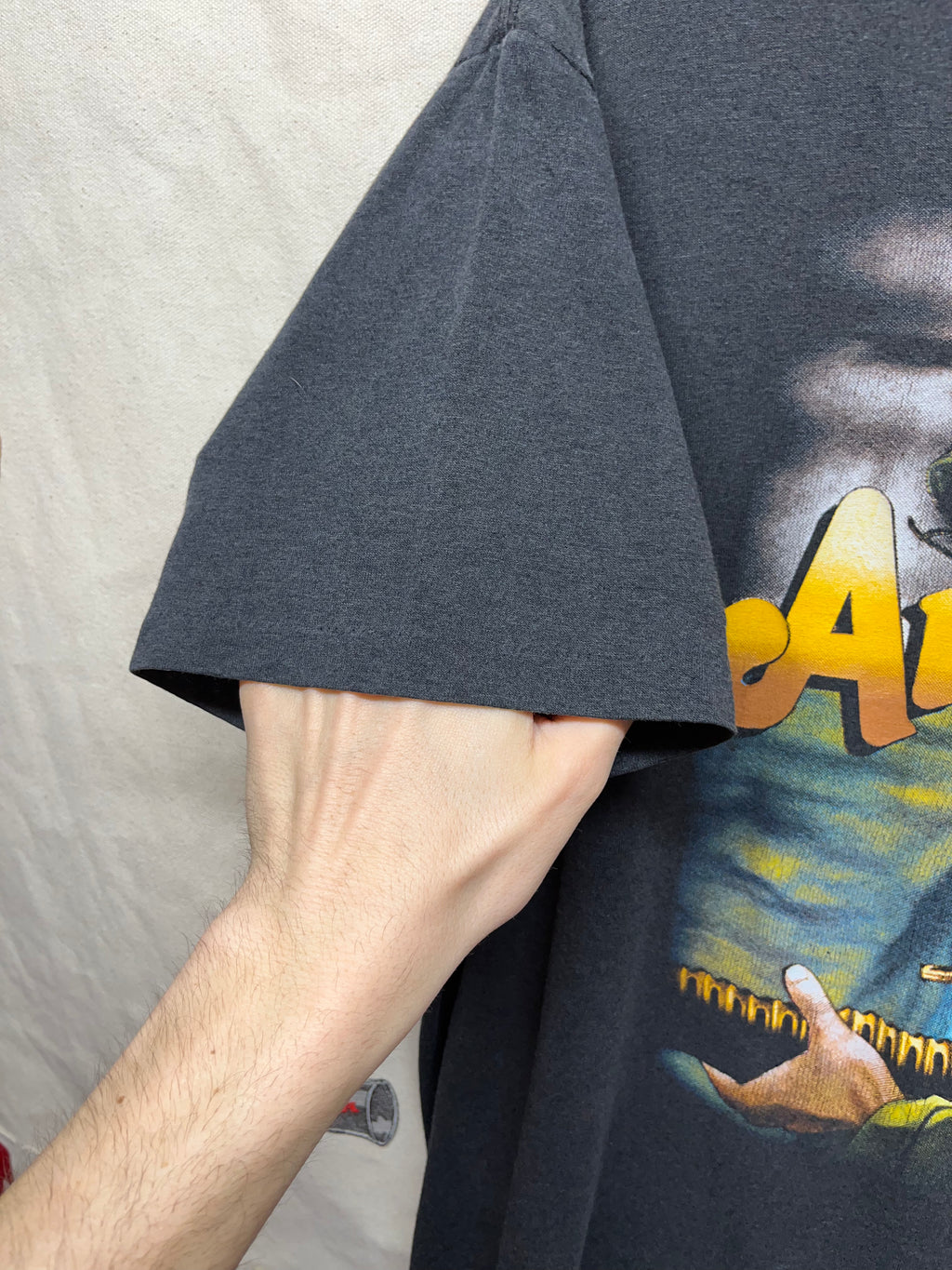 Vintage Ugly Angels Military Gunner 3D Emblem Just Brass Black T-Shirt: XL