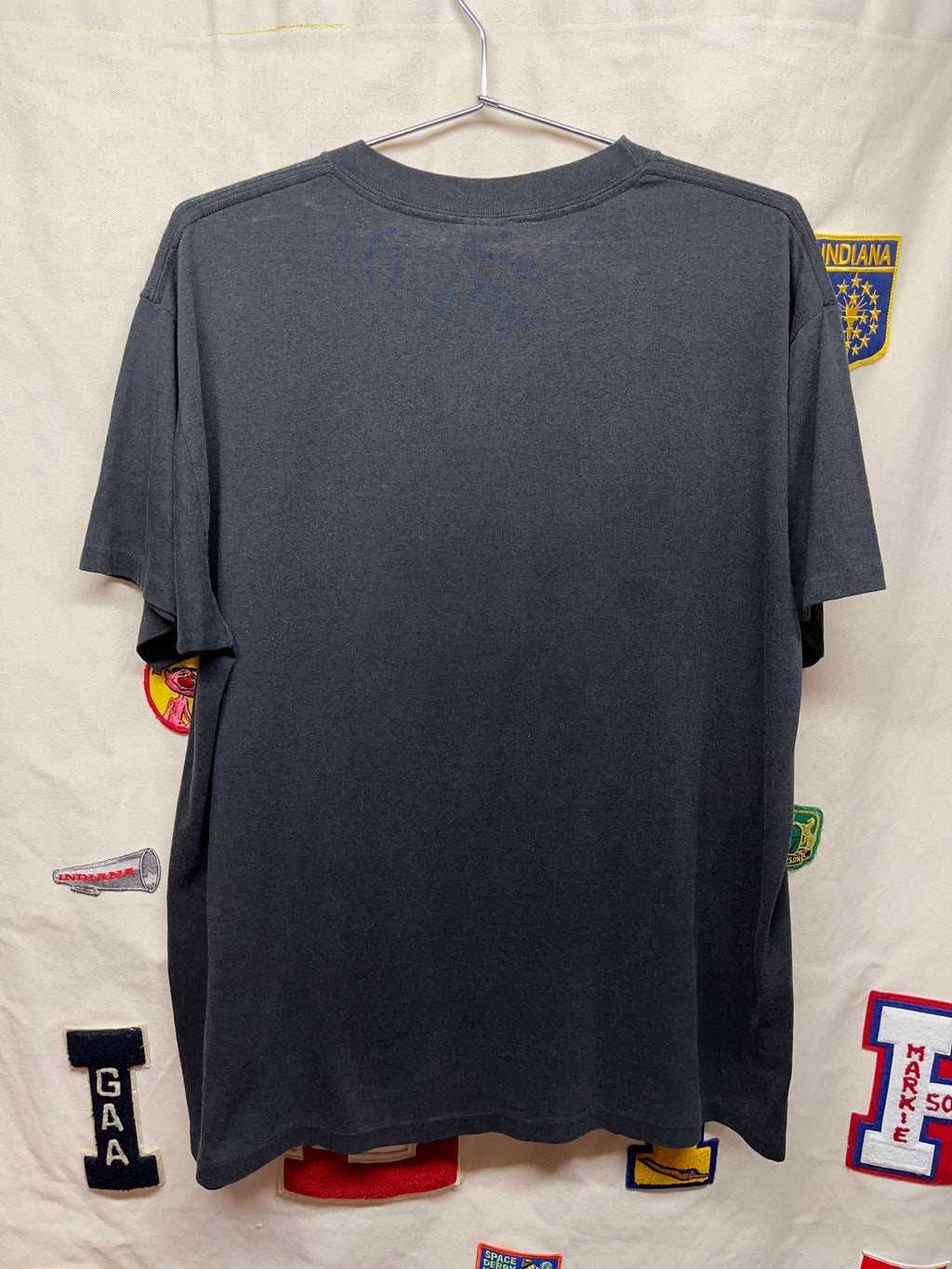 Vintage Ugly Angels Military Gunner 3D Emblem Just Brass Black T-Shirt: XL