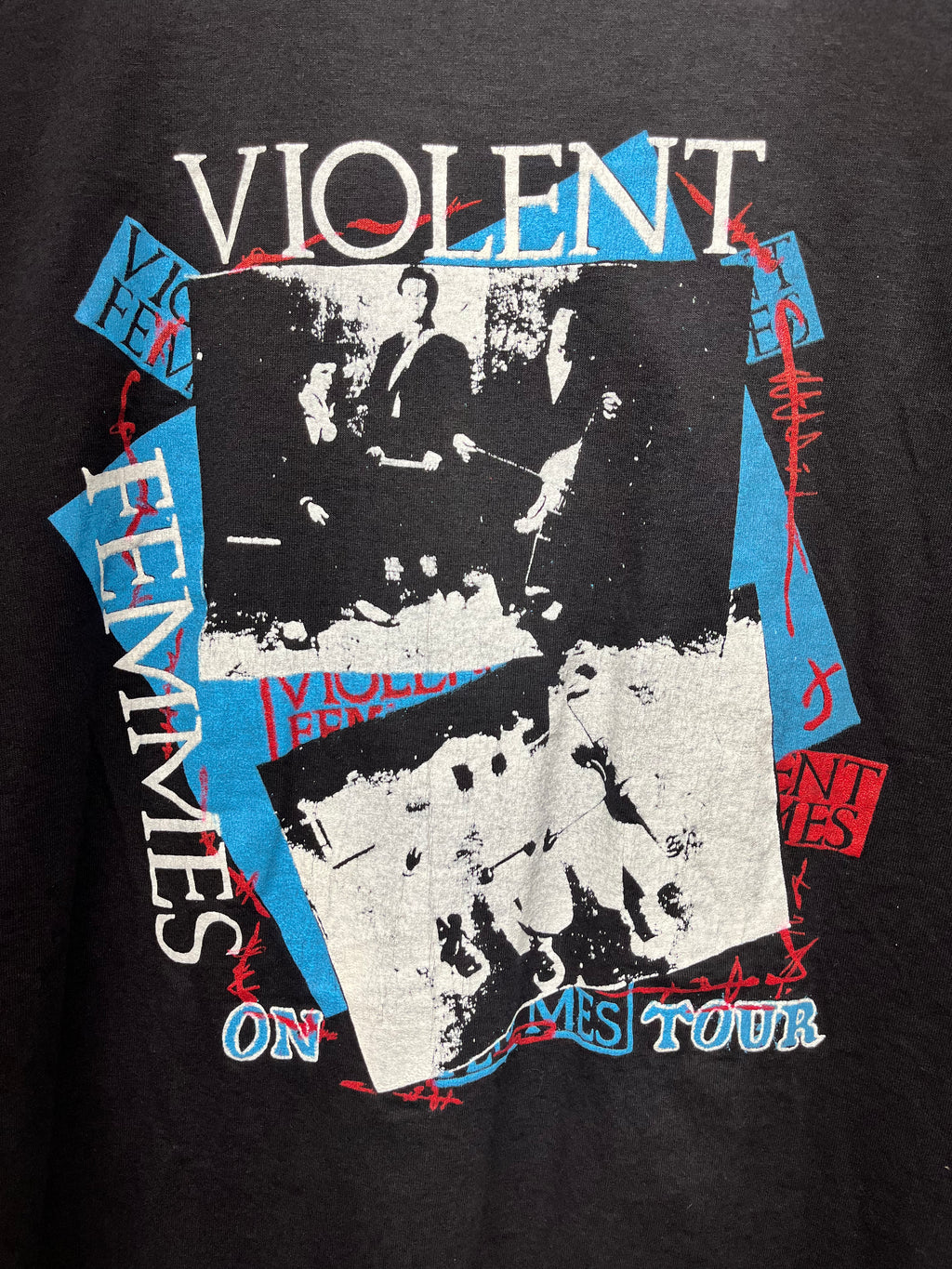 Vintage Bootleg Violent Femmes Band On Tour Black T-Shirt: XL