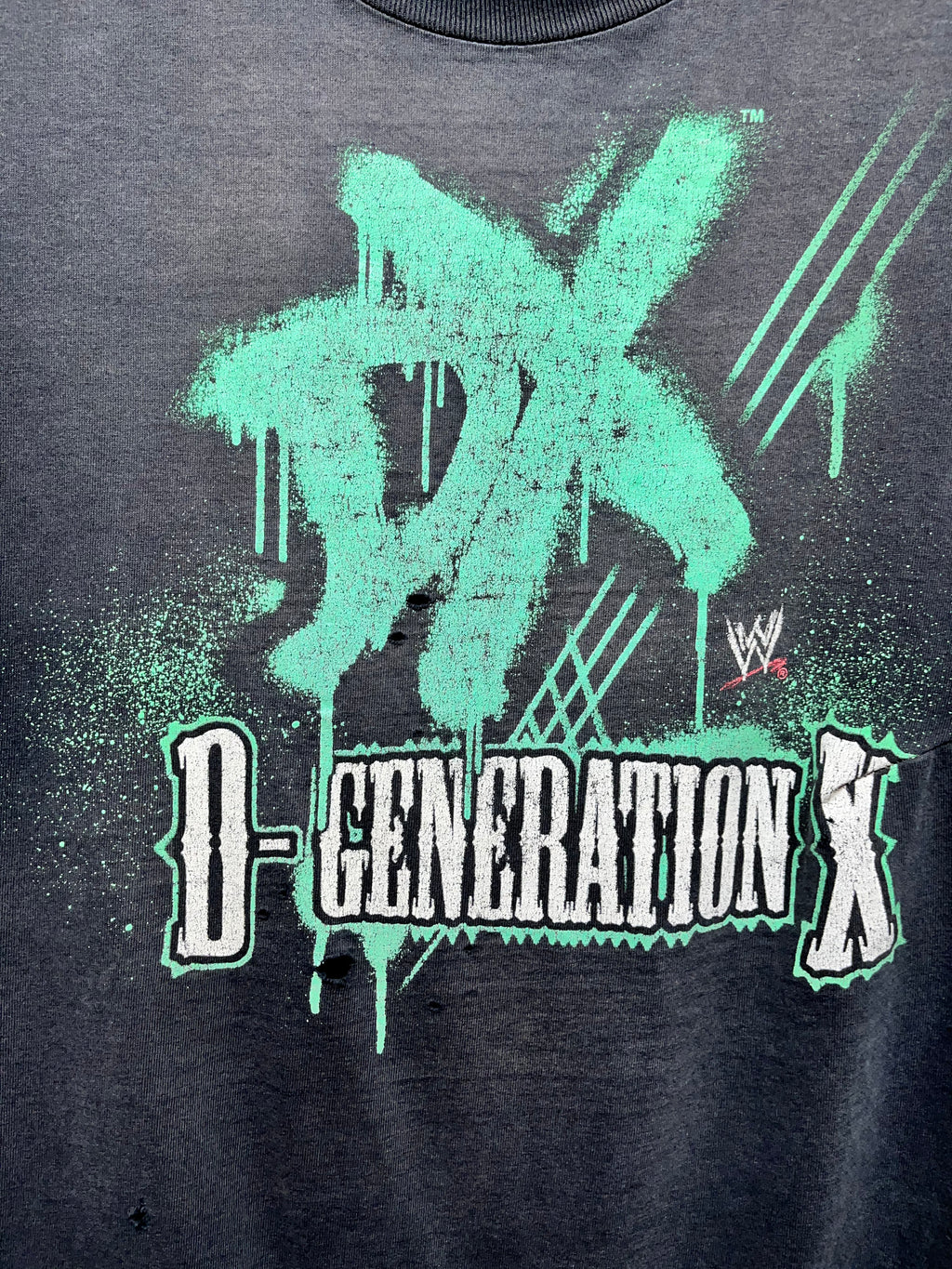 Vintage DX D-Generation WWE Wrestling Triple H Michaels Faded Black T-Shirt: XL