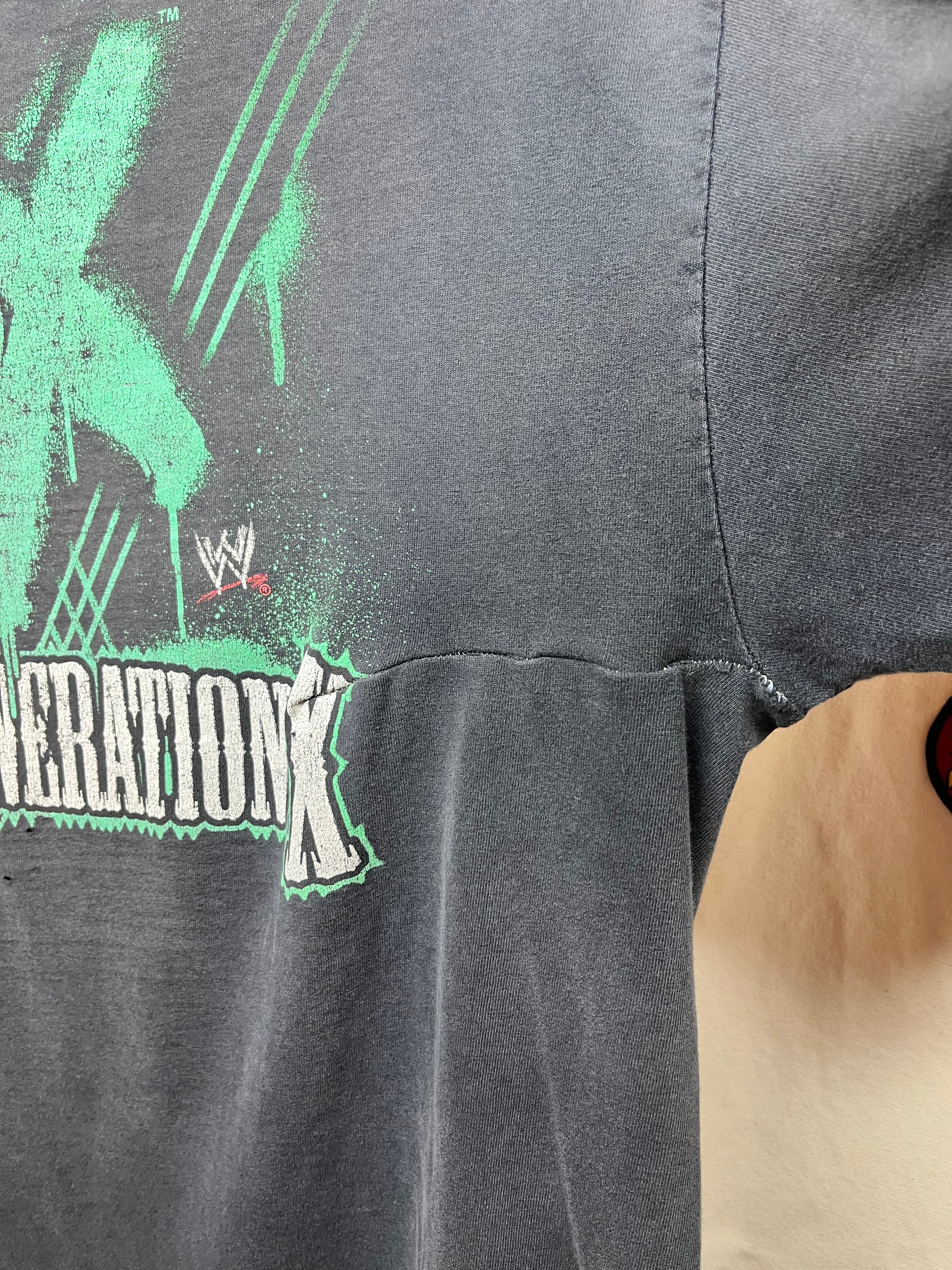 Vintage DX D-Generation WWE Wrestling Triple H Michaels Faded Black T-Shirt: XL