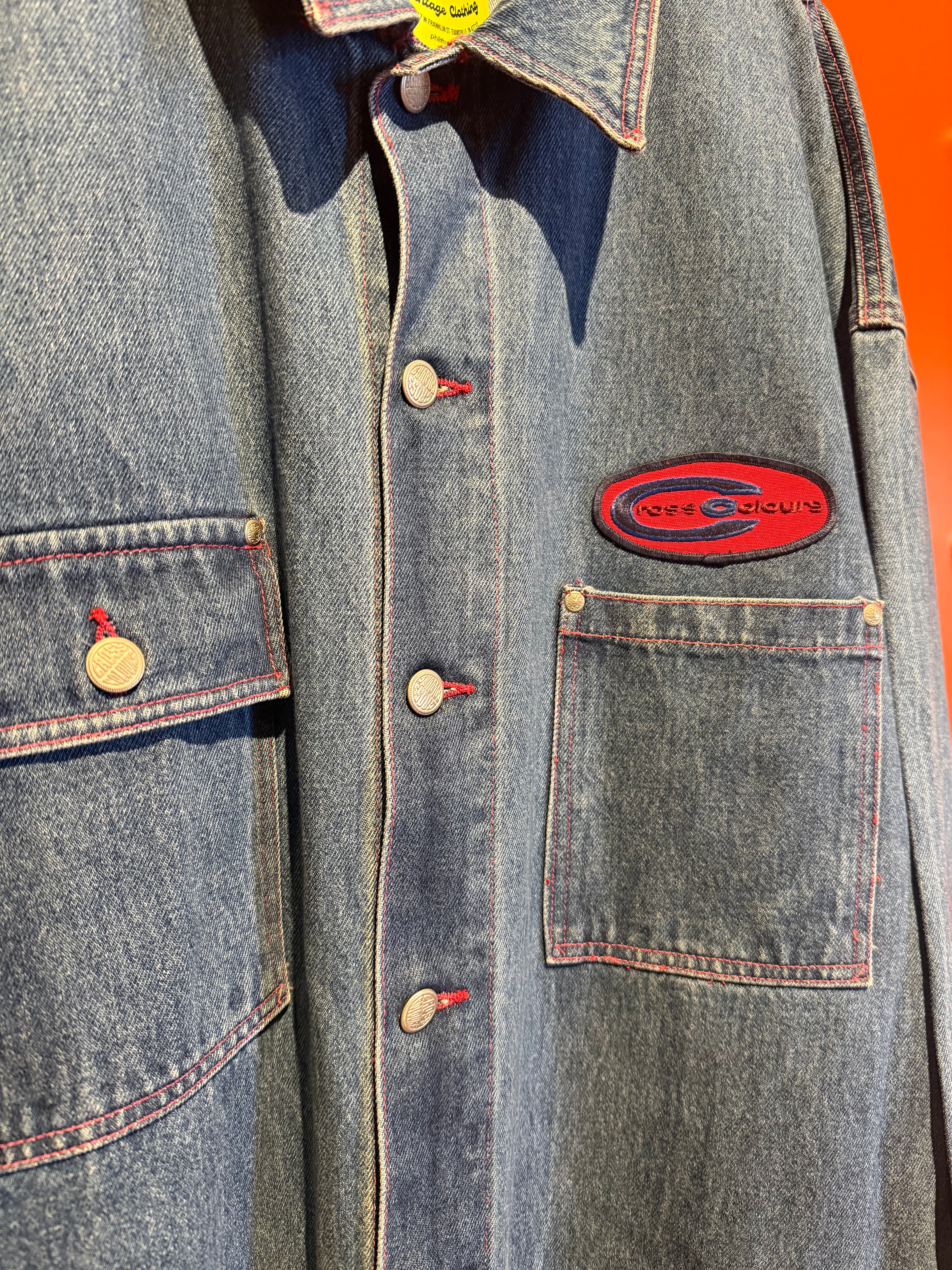 Vintage Cross Colours Denim Jacket: 2XL/3XL