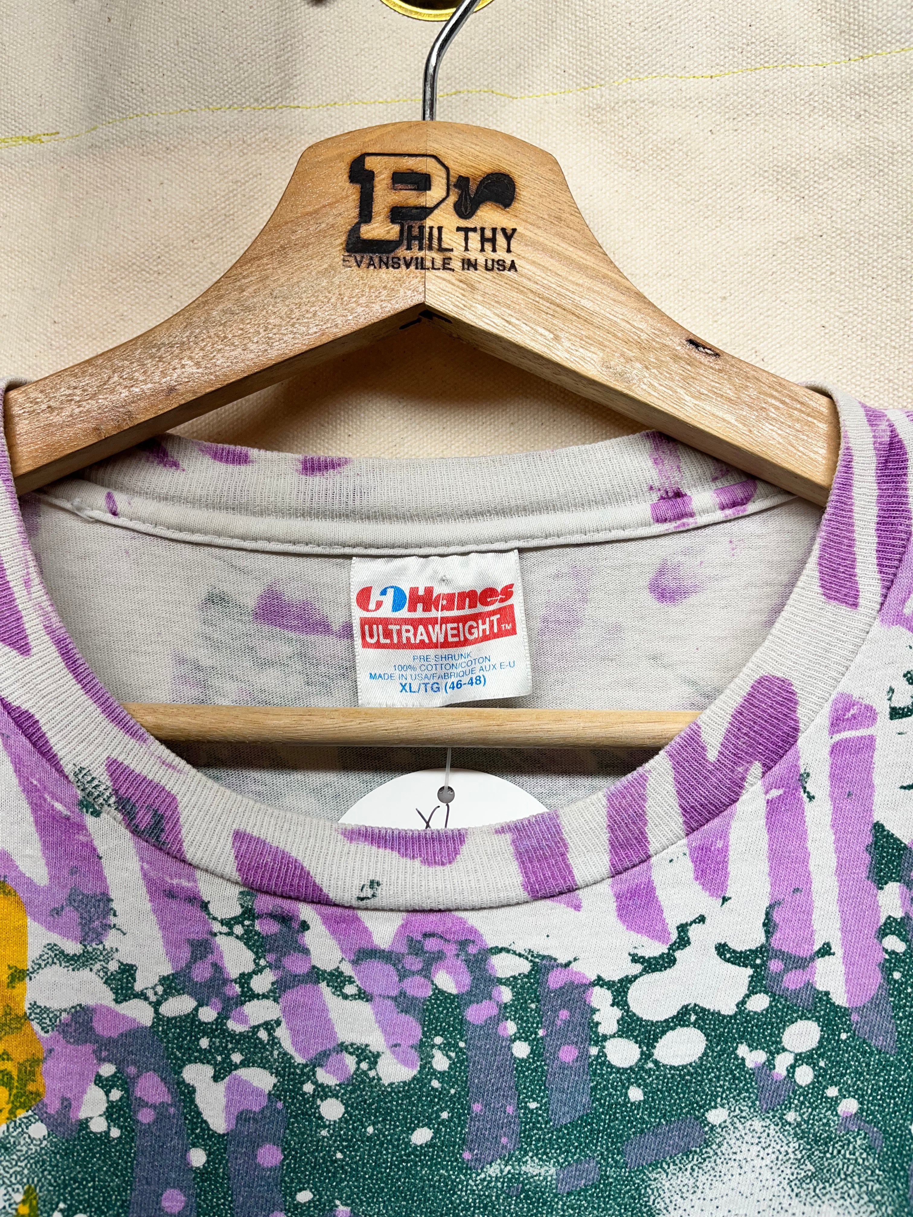 Vintage Jimi Hednrix ALL Over print Mosquitohead Style Psychedelic Acid T-Shirt: L/XL