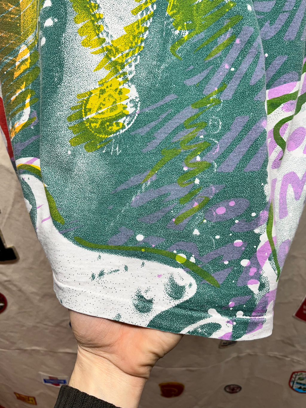 Vintage Jimi Hednrix ALL Over print Mosquitohead Style Psychedelic Acid T-Shirt: L/XL