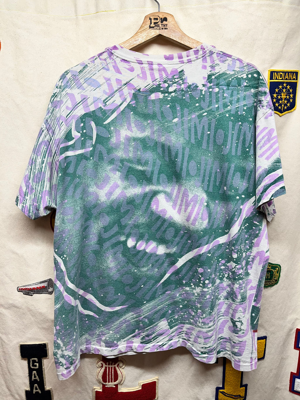 Vintage Jimi Hednrix ALL Over print Mosquitohead Style Psychedelic Acid T-Shirt: L/XL
