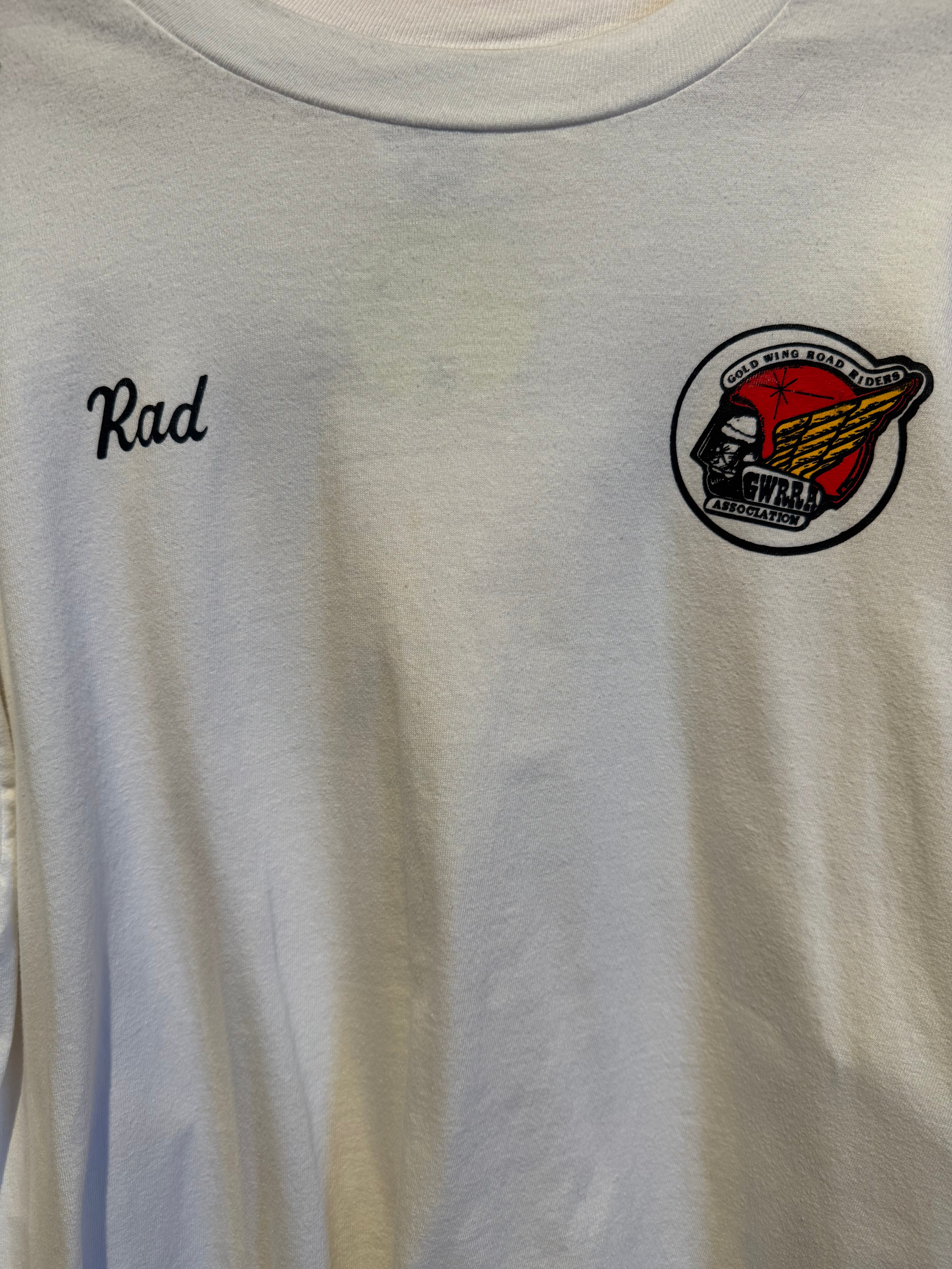 Vintage GWRRA Association Rad Gold Wing Road Riders T-Shirt: XL