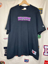 Load image into Gallery viewer, Vintage Wilson Athleticwear Box Logo Black/PurpleSilver T-Shirt: XL

