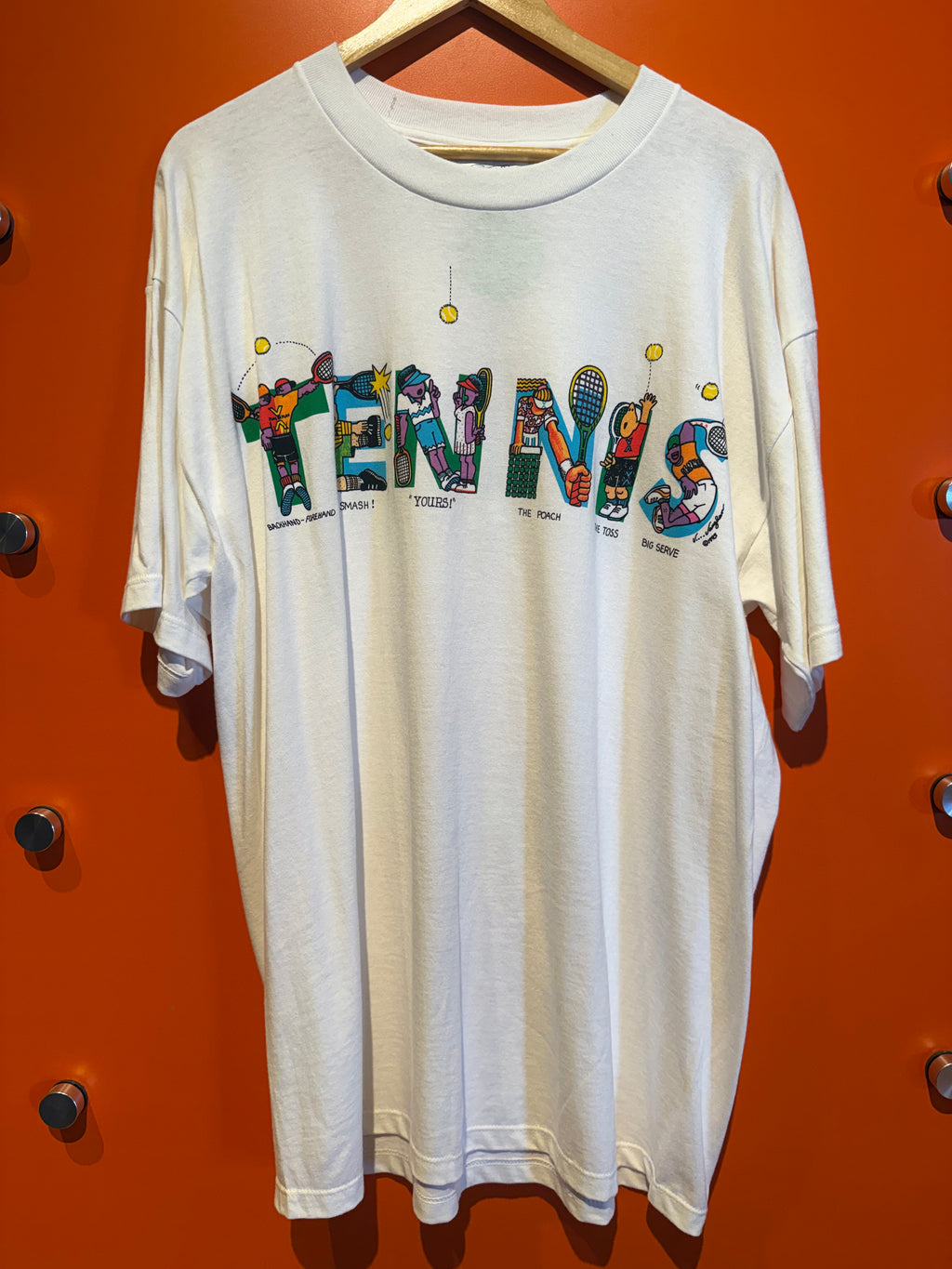 Vintage Vaughan & Co Tennis T-Shirt: XL