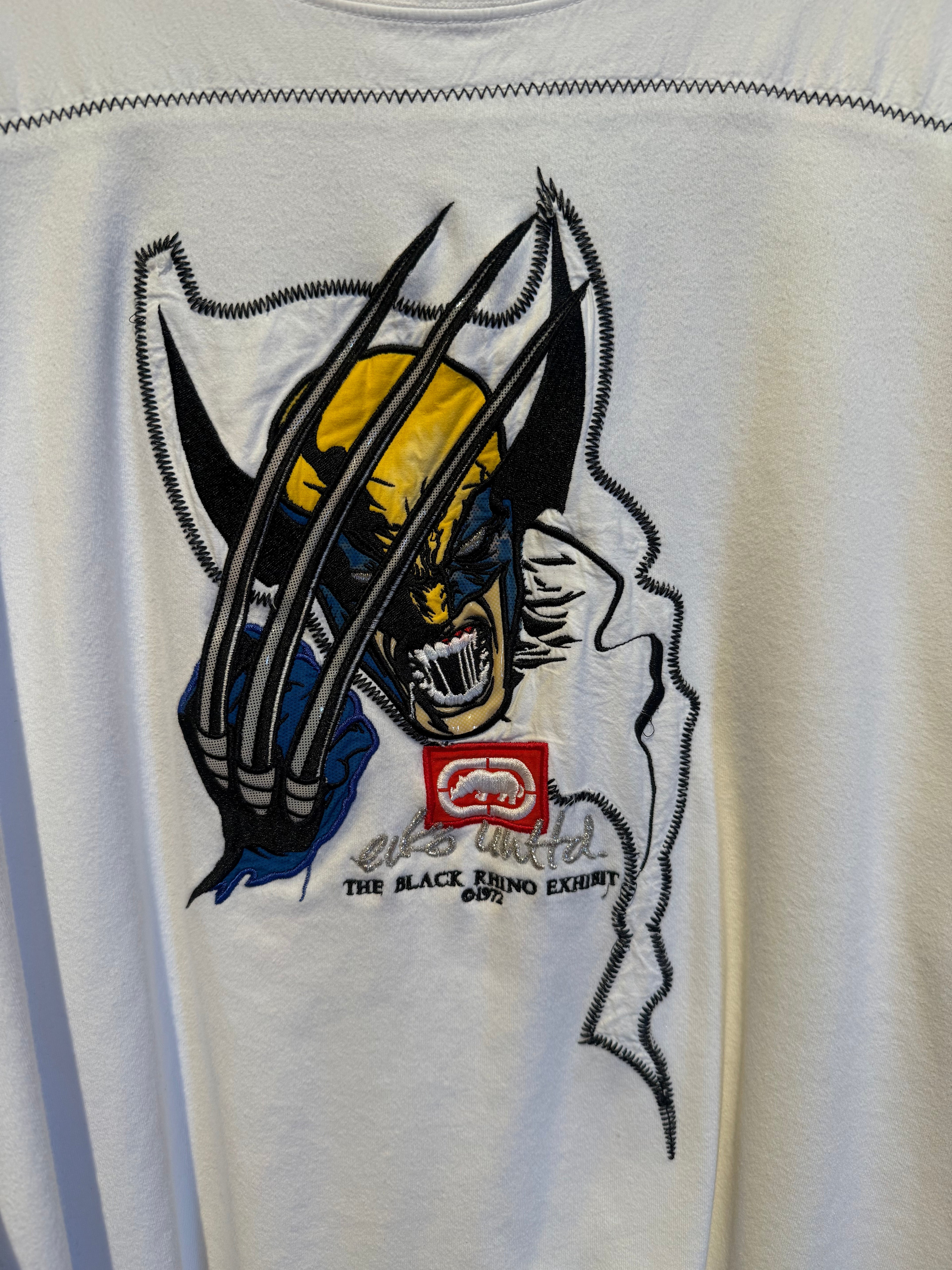 Vintage 1972 Ecko Unlimited Wolverine Black Rhino Exhibit Stitch Design T-Shirt: XXXL