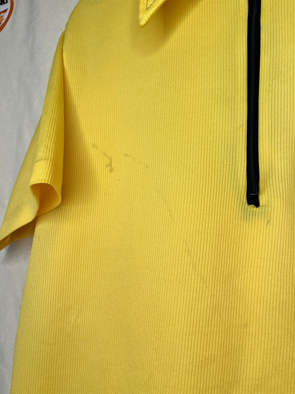 Vintage Yellow Pages 60's Work Bowling Shirt Nat Nast: Half-Zip Polo: Large