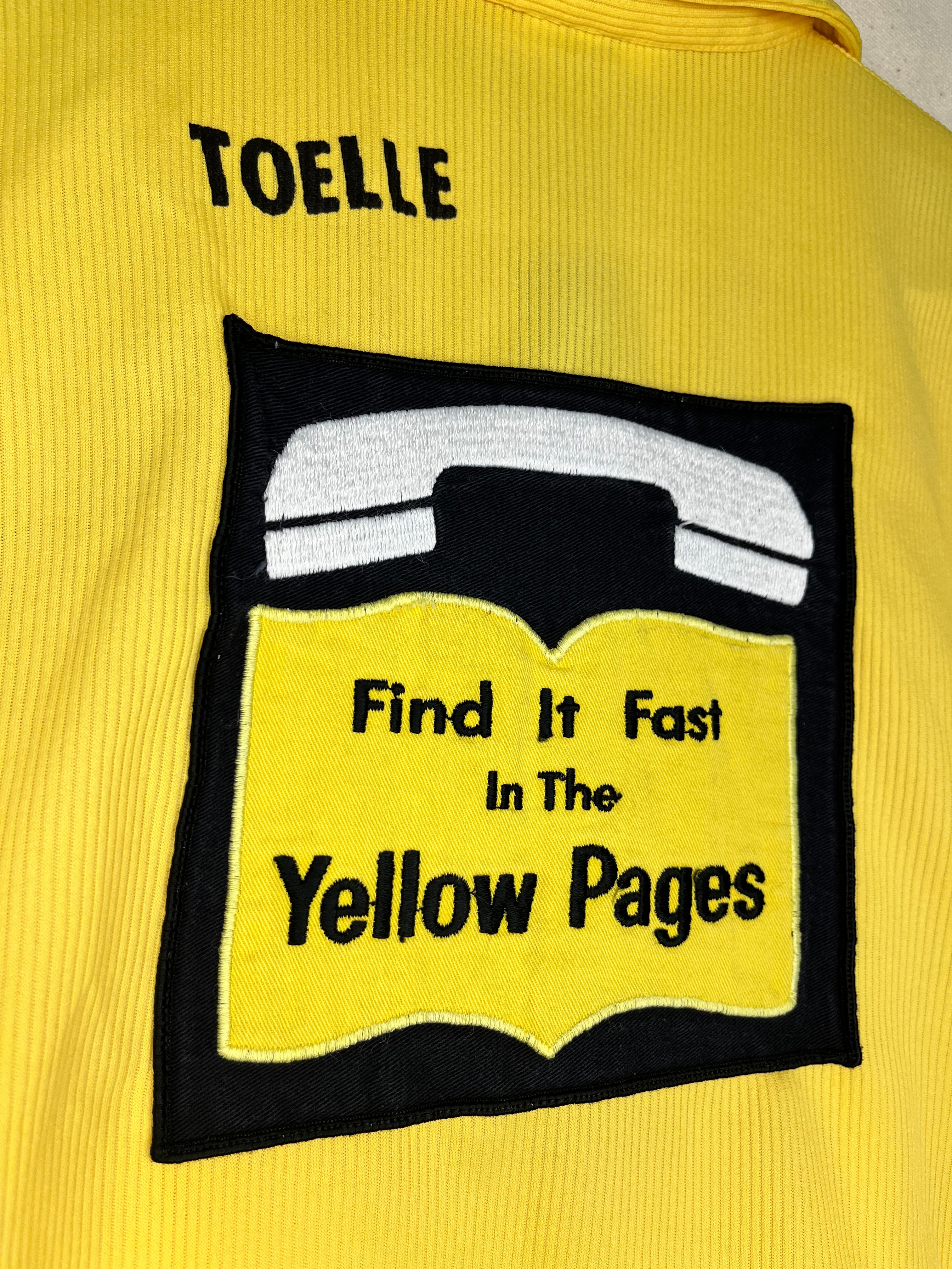 Vintage Yellow Pages 60's Work Bowling Shirt Nat Nast: Half-Zip Polo: Large