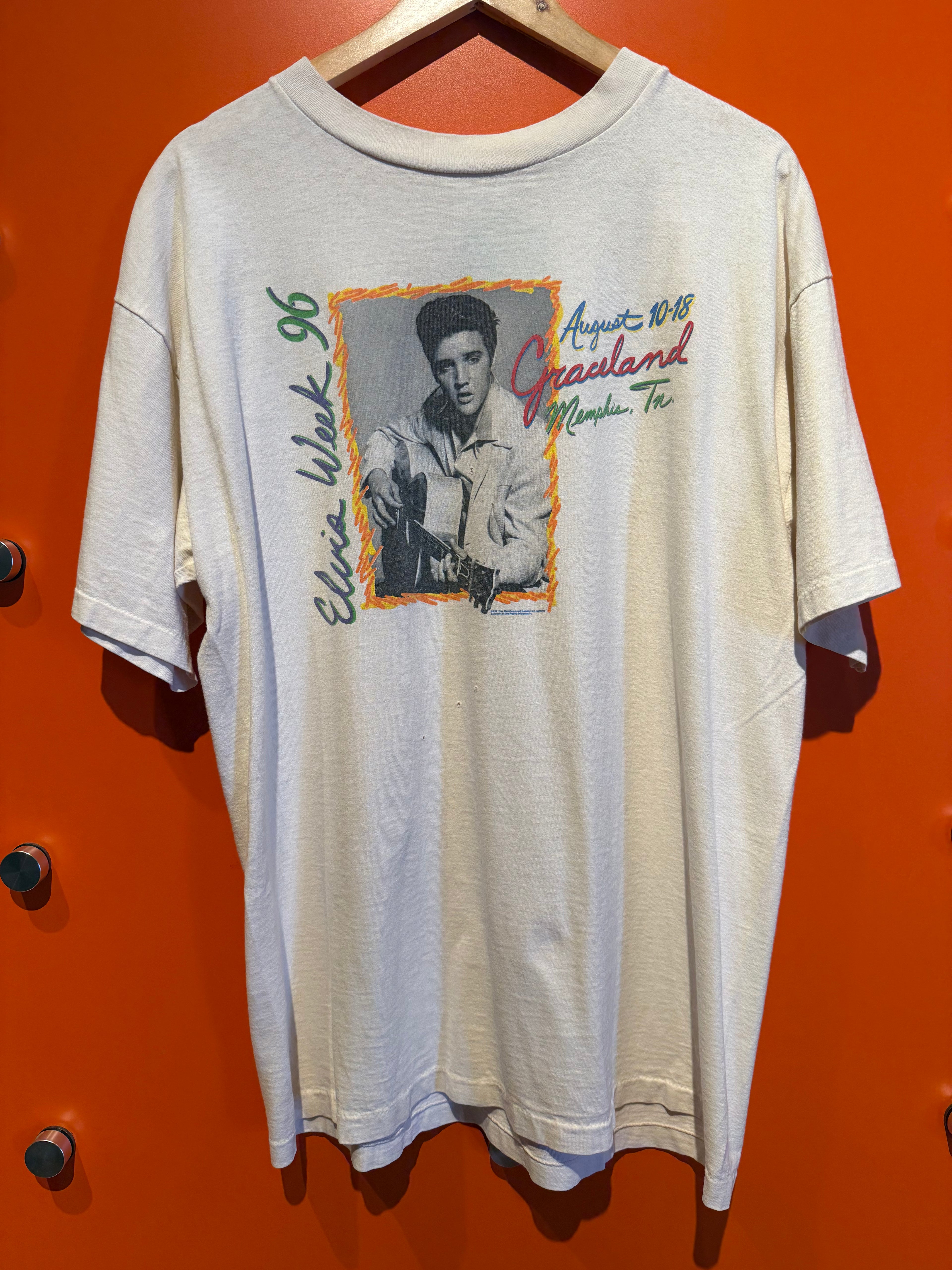 Vintage 1996 Elvis Presley Week in Graceland T-Shirt: XL