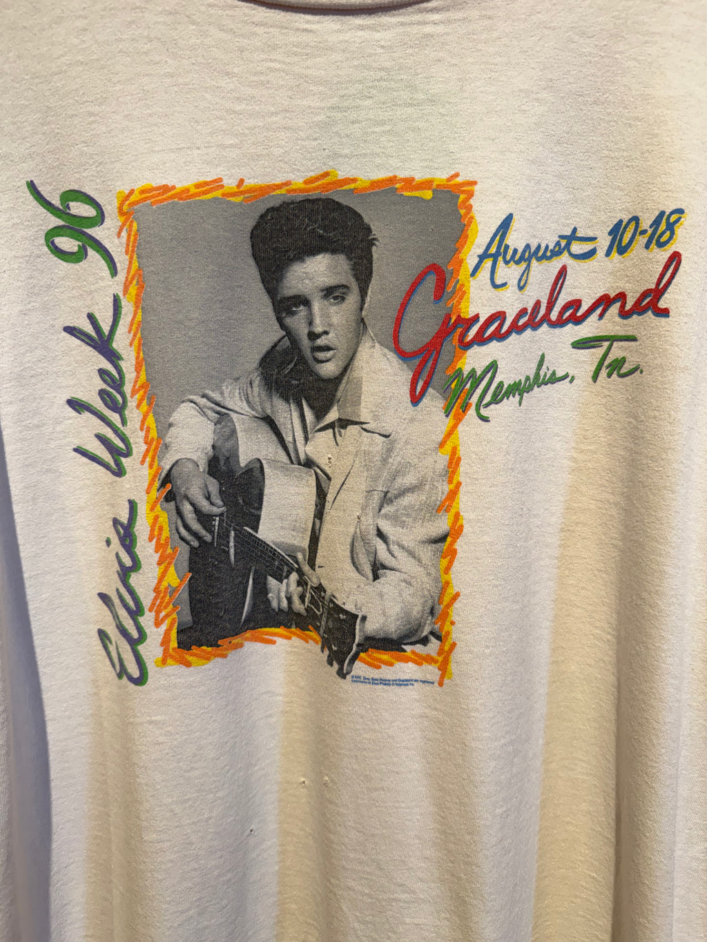 Vintage 1996 Elvis Presley Week in Graceland T-Shirt: XL