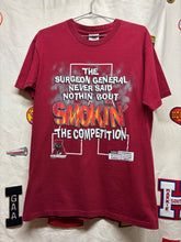 Load image into Gallery viewer, Vintage University of Alabama Crimson Tide Elephants Smokin the Competition Surgeon General Warning T-Shirt: Large
