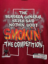 Load image into Gallery viewer, Vintage University of Alabama Crimson Tide Elephants Smokin the Competition Surgeon General Warning T-Shirt: Large
