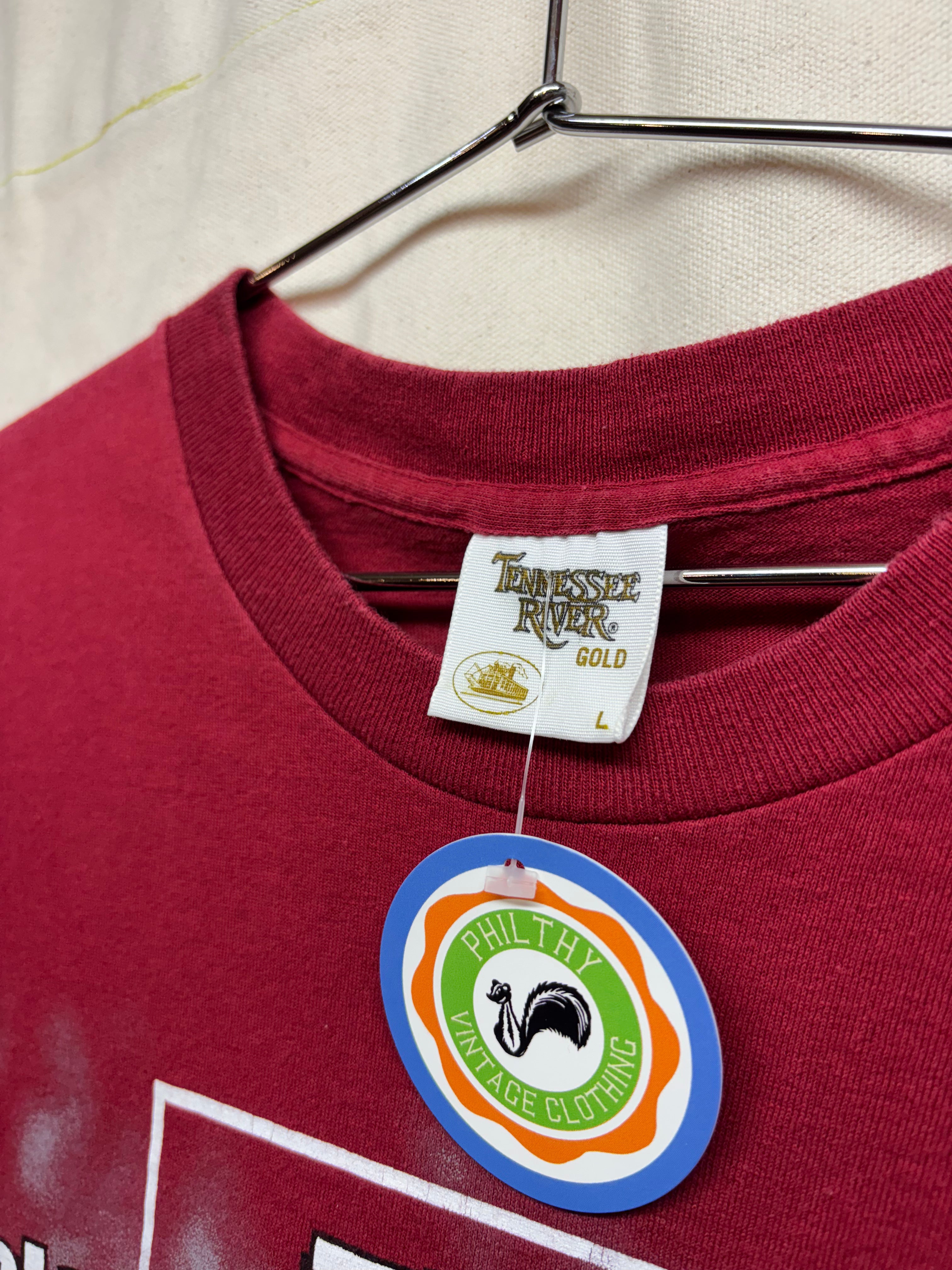 Vintage University of Alabama Crimson Tide Elephants Smokin the Competition Surgeon General Warning T-Shirt: Large