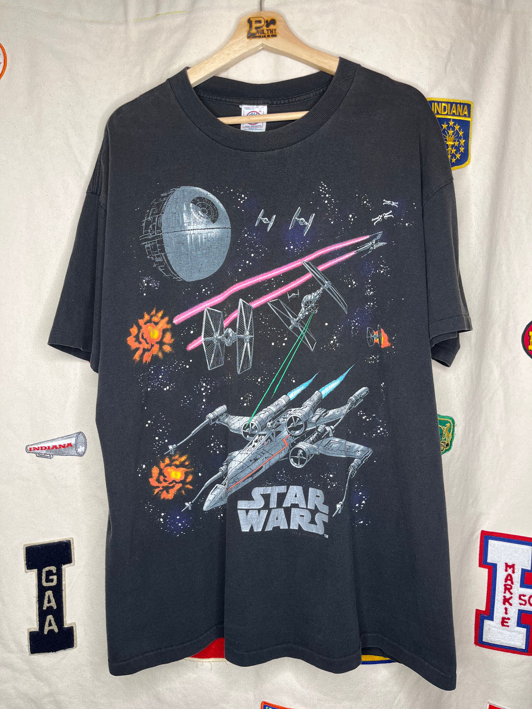 Vintage Star Wars Starship Galaxy Shirt: XL