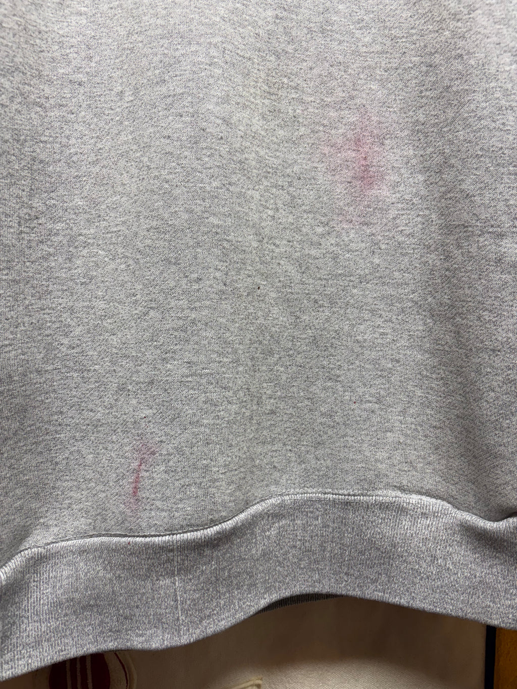 Vintage Vision Streetwear 90's Grey Crewneck Pockets Embroidered Sweatshirt: Large