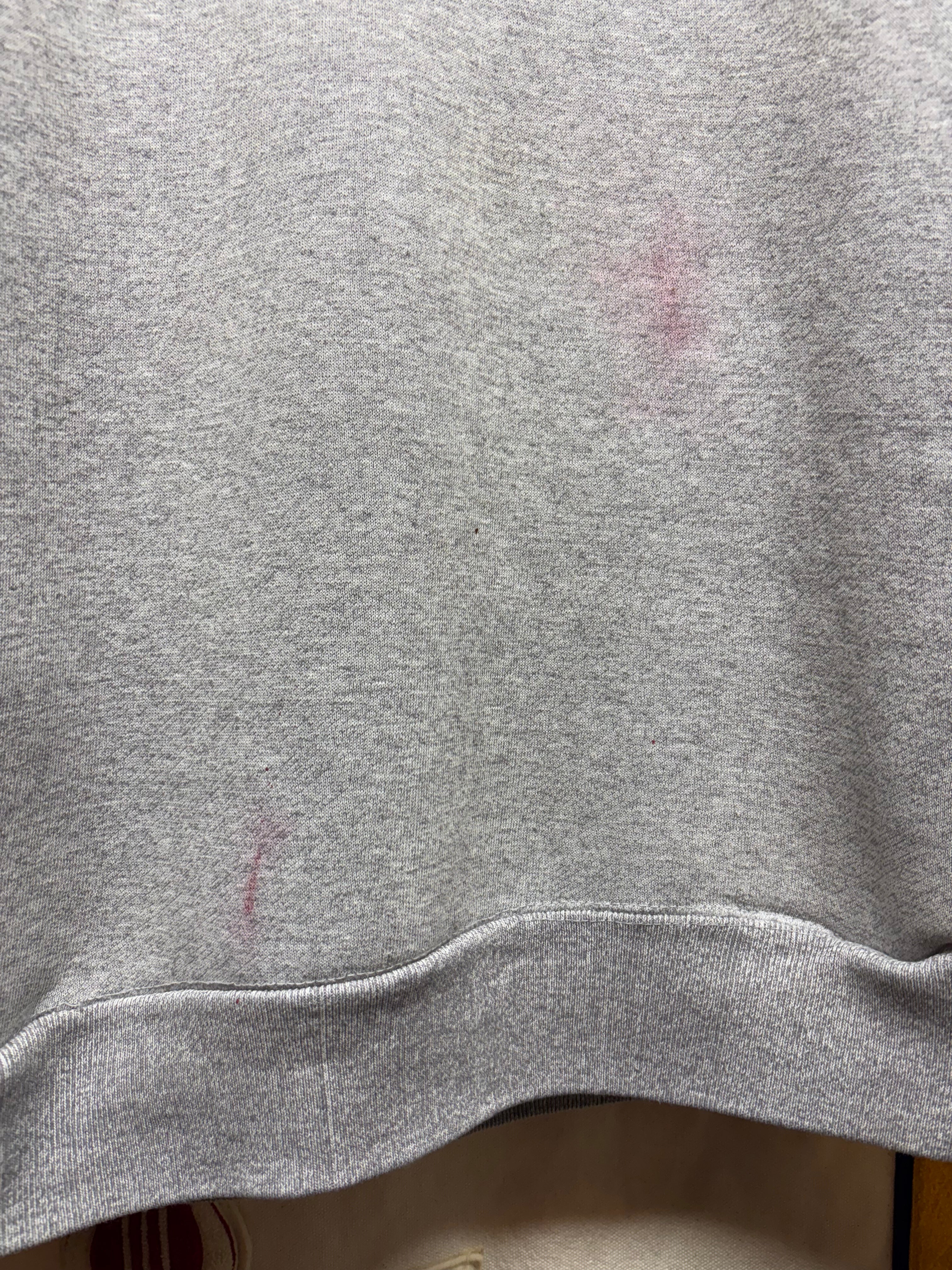 Vintage Vision Streetwear 90's Grey Crewneck Pockets Embroidered Sweatshirt: Large