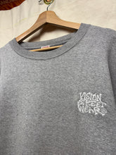 Load image into Gallery viewer, Vintage Vision Streetwear 90&#39;s Grey Crewneck Pockets Embroidered Sweatshirt: Large
