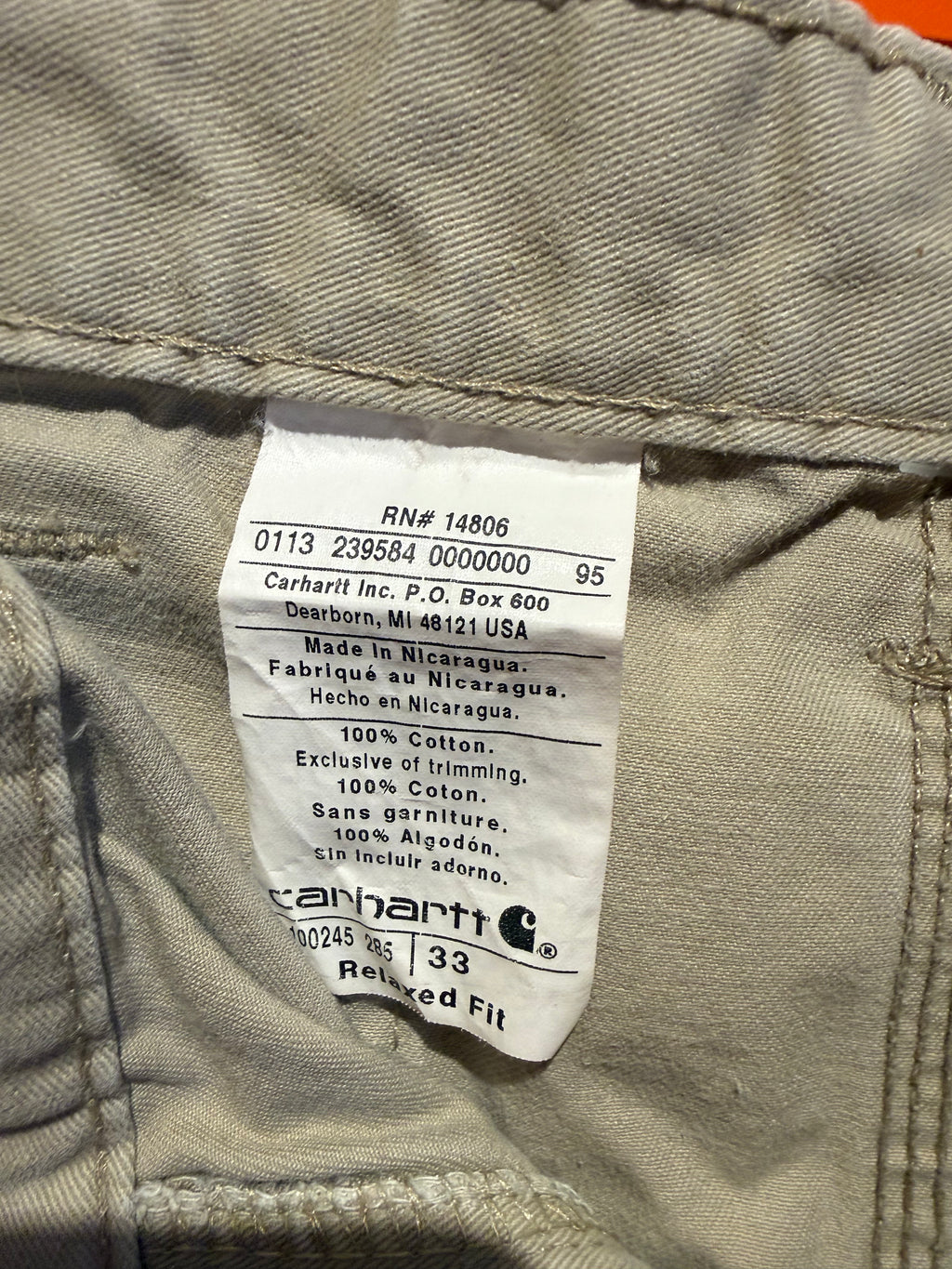Vintage Carhartt Carpenter Cargo Shorts: 33"