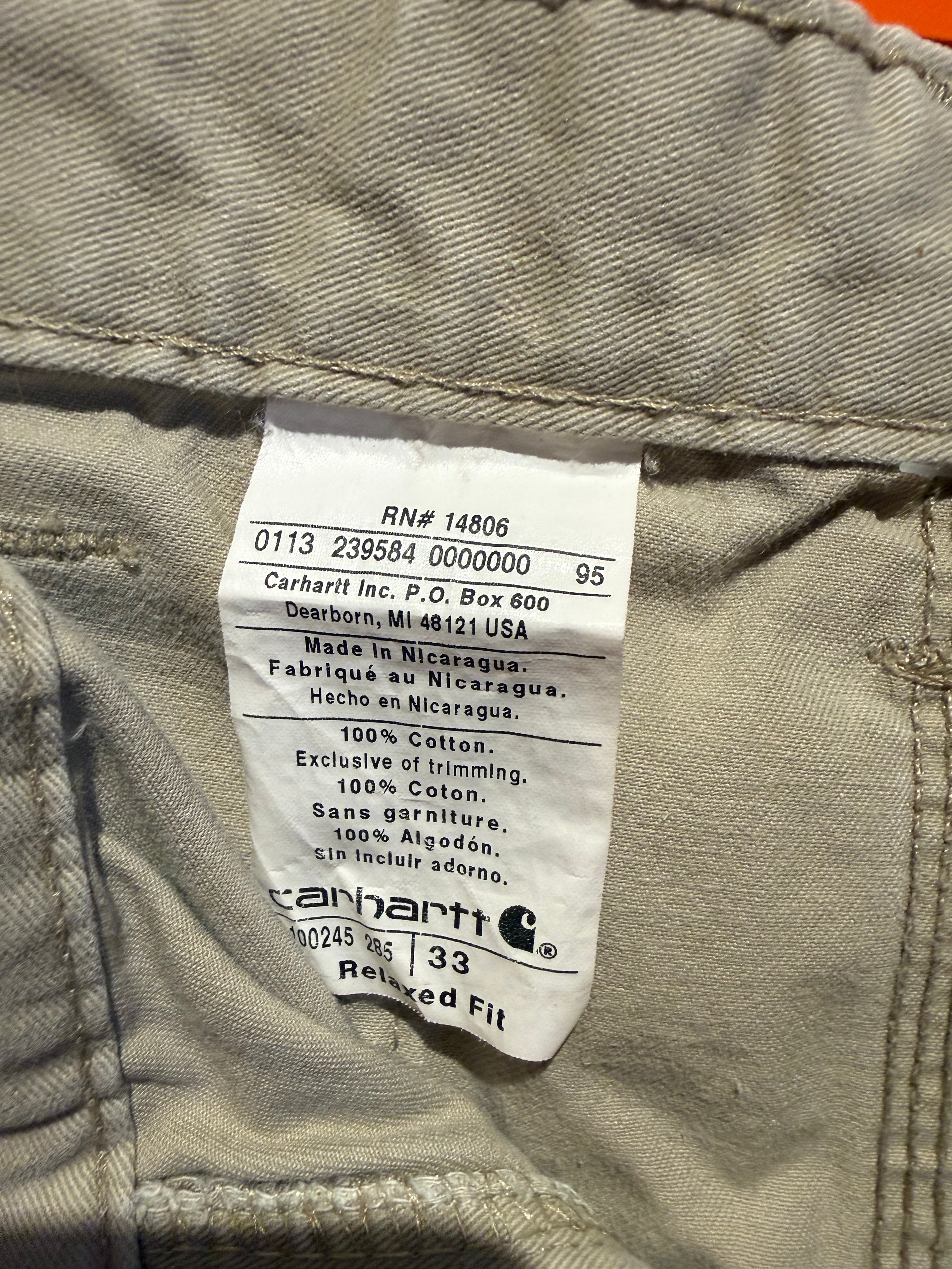 Vintage Carhartt Carpenter Cargo Shorts: 33"