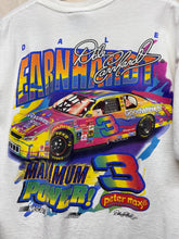 Load image into Gallery viewer, Vintage Dale Earnhardt Peter Max NASCAR 3 Maximum Power 2000 White T-Shirt: Large
