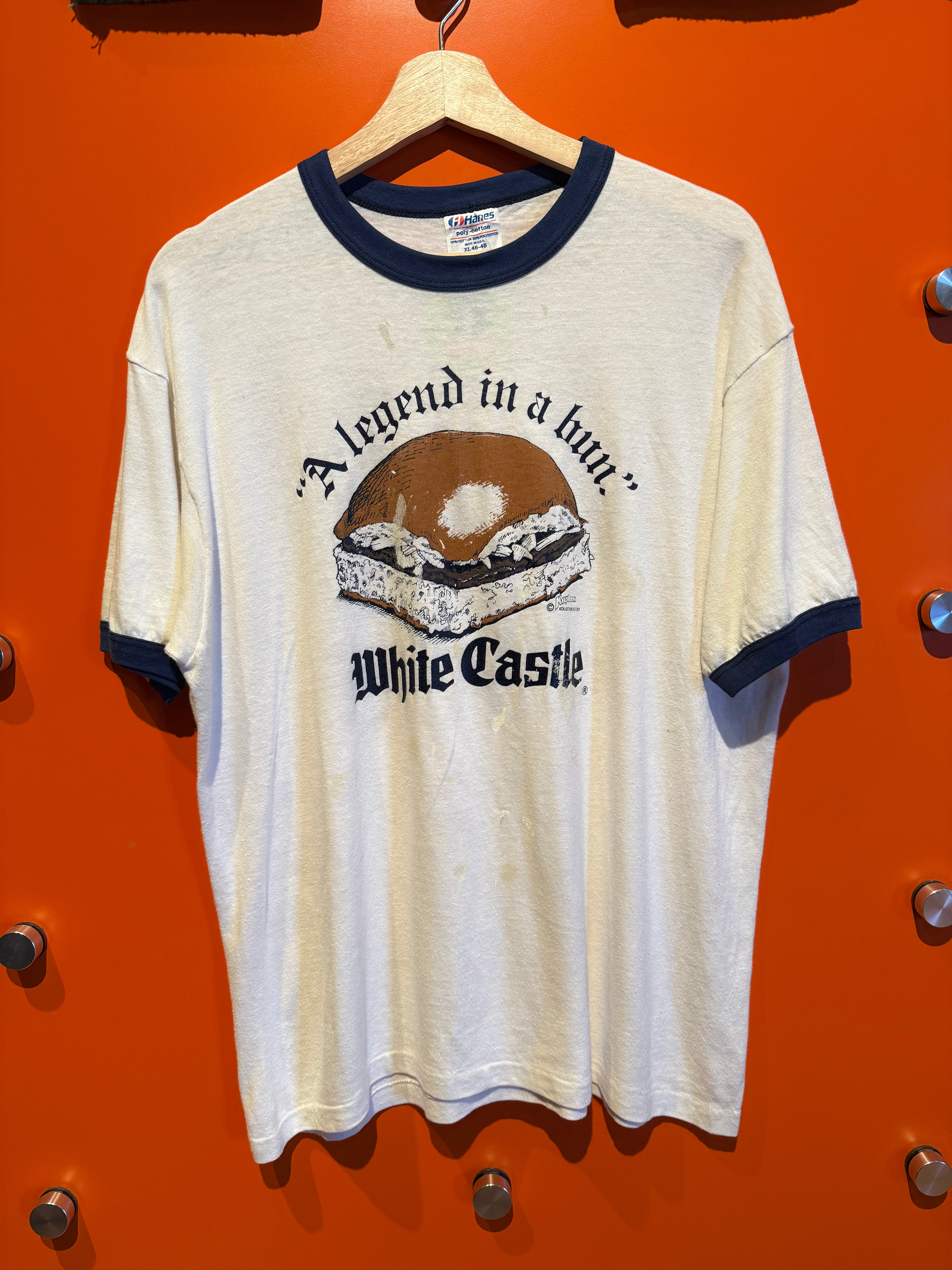 Vintage 1982 Kaplan Collectibles White Castle T-Shirt: XL