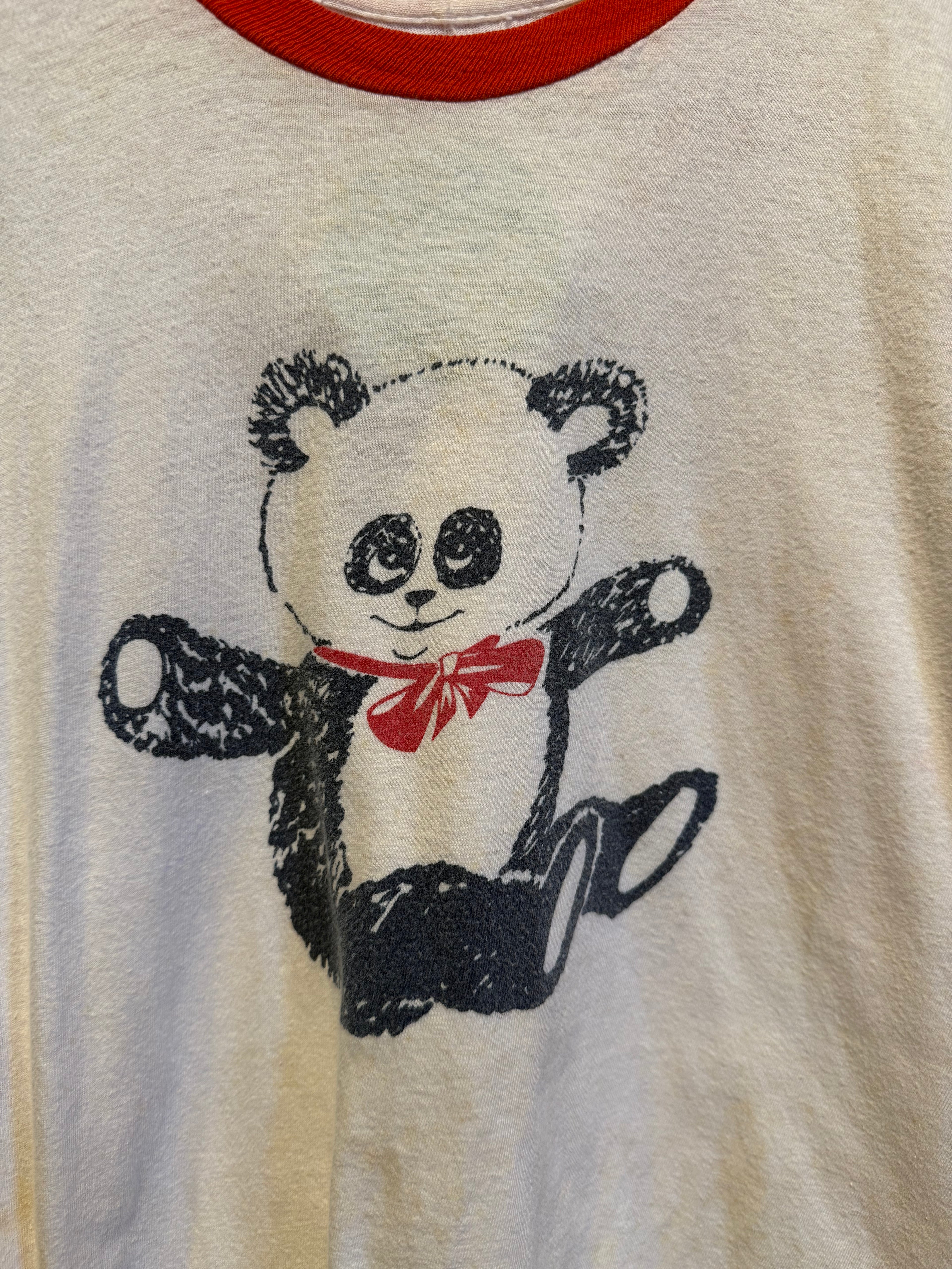 Vintage Panda Bear T-Shirt: S