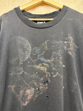 Load image into Gallery viewer, Vintage Liquid Blue Hog Wild 1994 Distressed Skelton Biker Moon Pigs T-Shirt: XL
