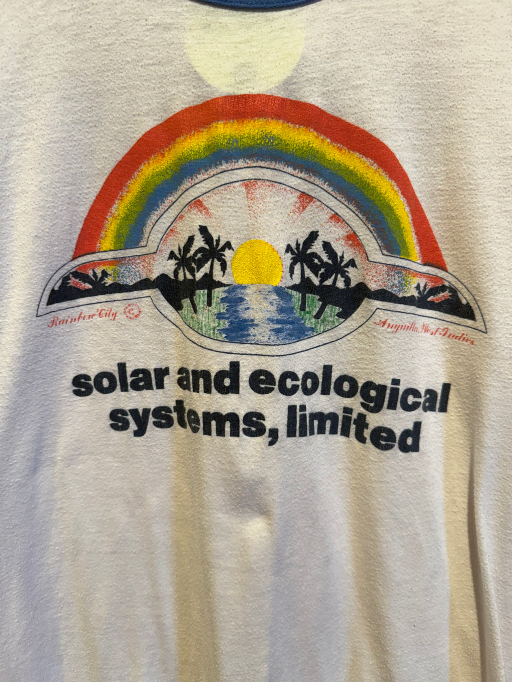 Vintage Angula, West Indies Environmental T-Shirt: L