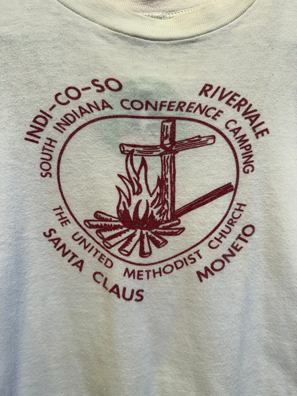 Vintage South Indiana Conference Camping T-Shirt: Youth L