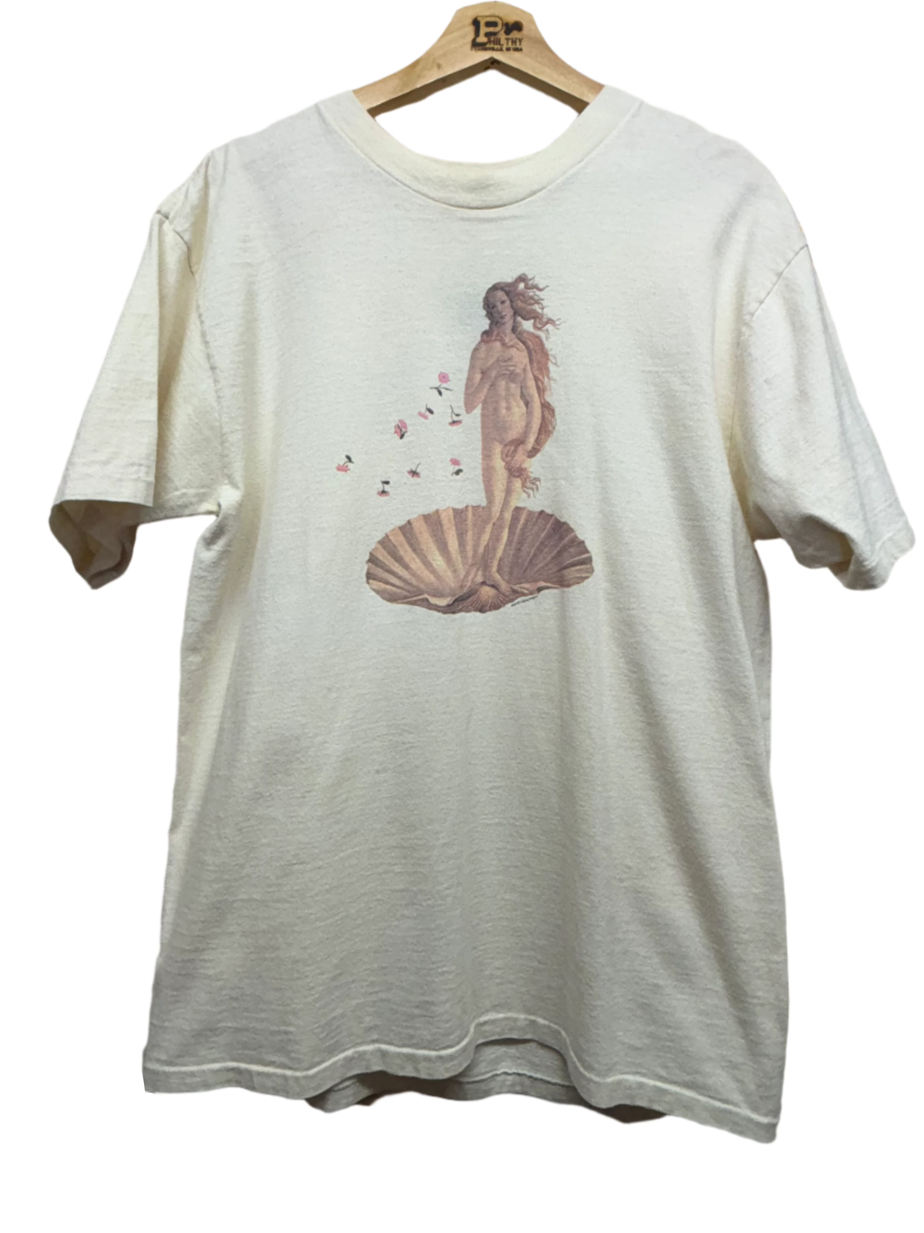 Vintage The Art of Venus by Sandro Botticelli Graphique De France T-Shirt: Large