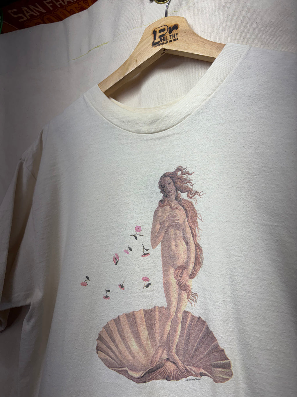 Vintage The Art of Venus by Sandro Botticelli Graphique De France T-Shirt: Large