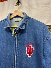 Load image into Gallery viewer, Vintage Indiana University Hoosiers IU Denim Chalkline Zip-Up 90&#39;s Jean Jacket: Large
