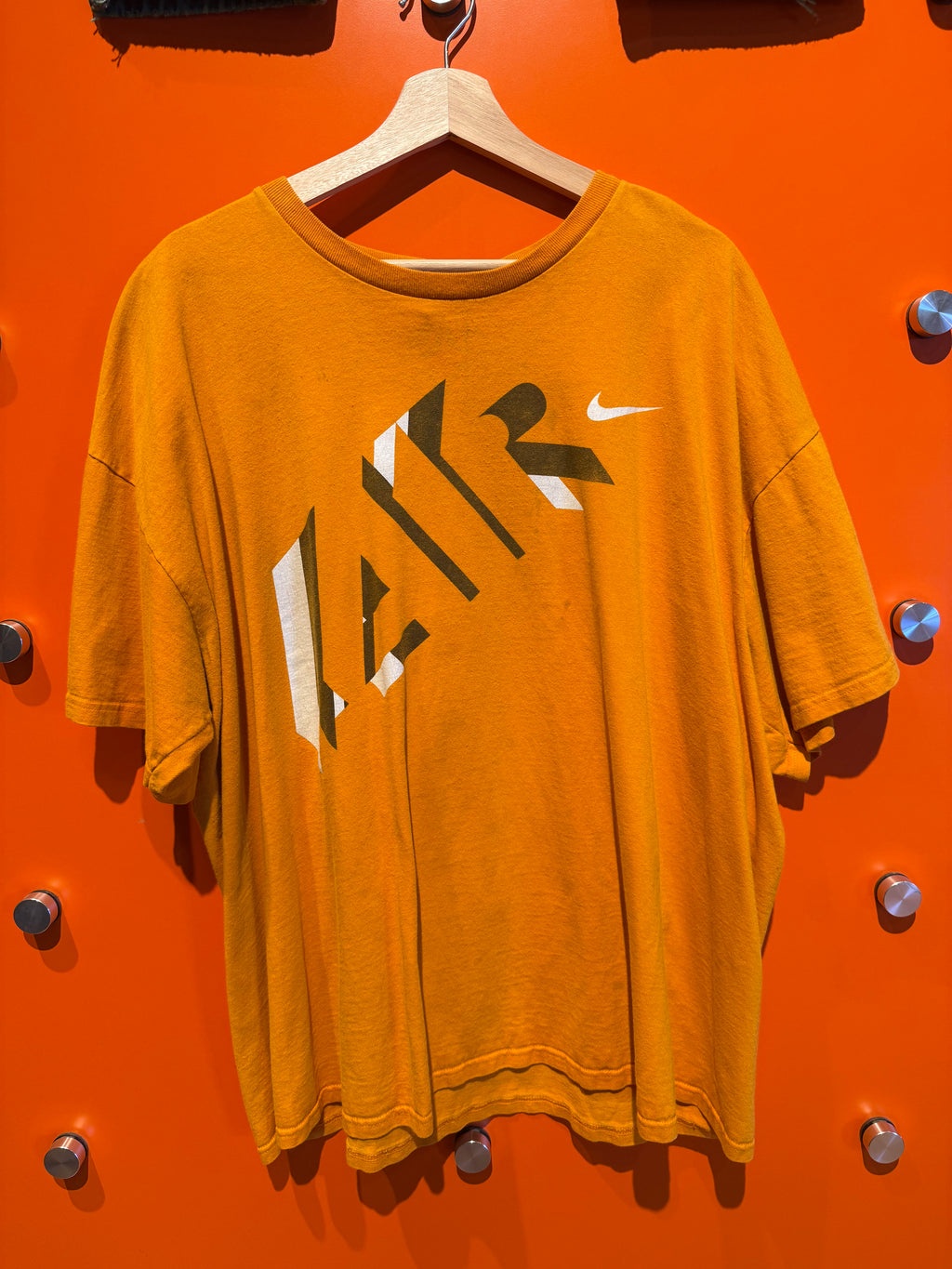 Vintage Y2K Nike Air Orange T-Shirt: XXL