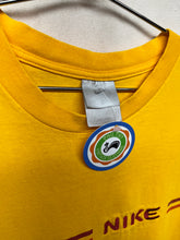 Load image into Gallery viewer, Vintage Nike Embroidered Yellow Stripe Y2K T-Shirt: Large
