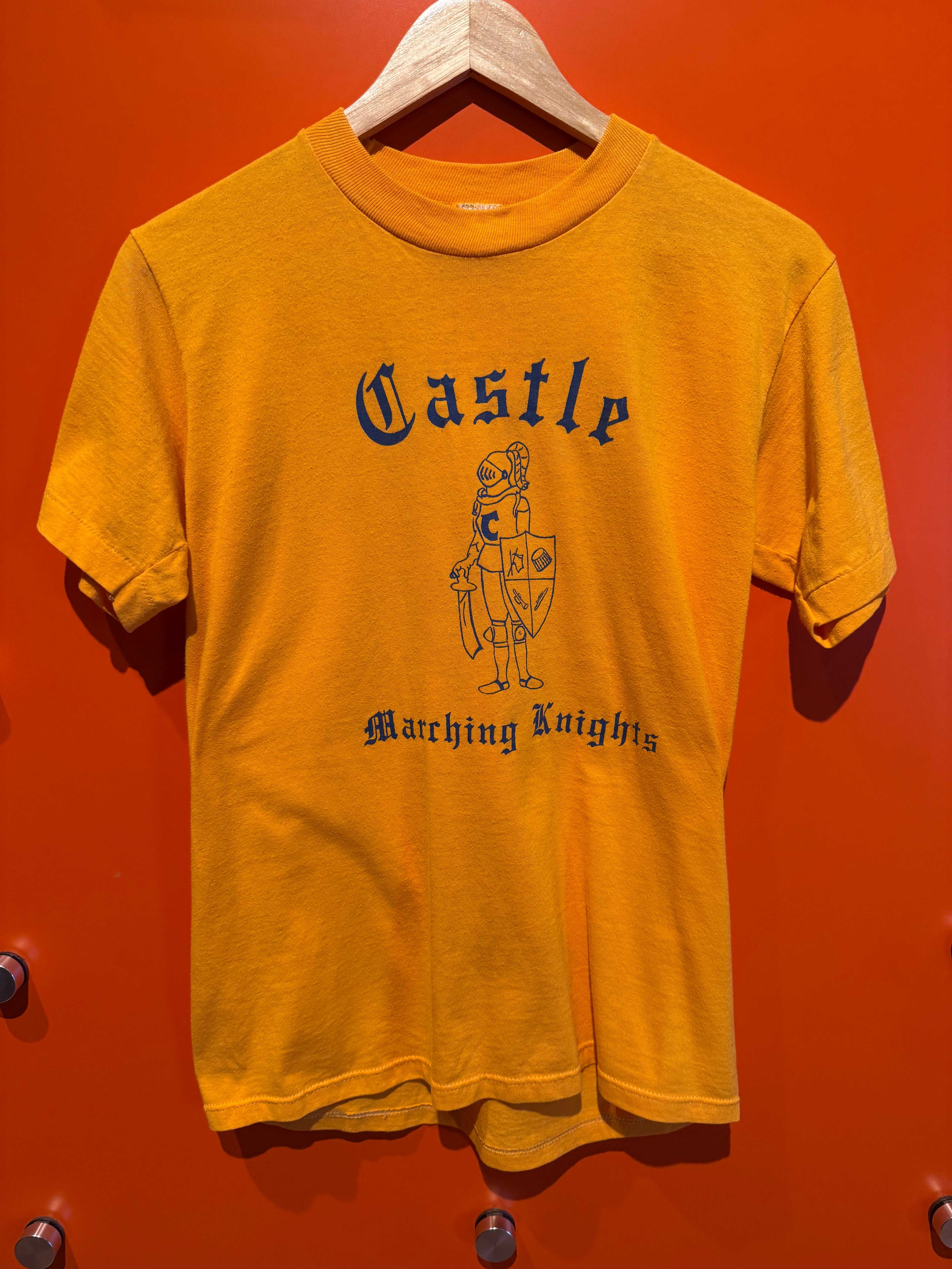 Vintage Evansville Castle Highschool Marching Knights Band T-Shirt: M