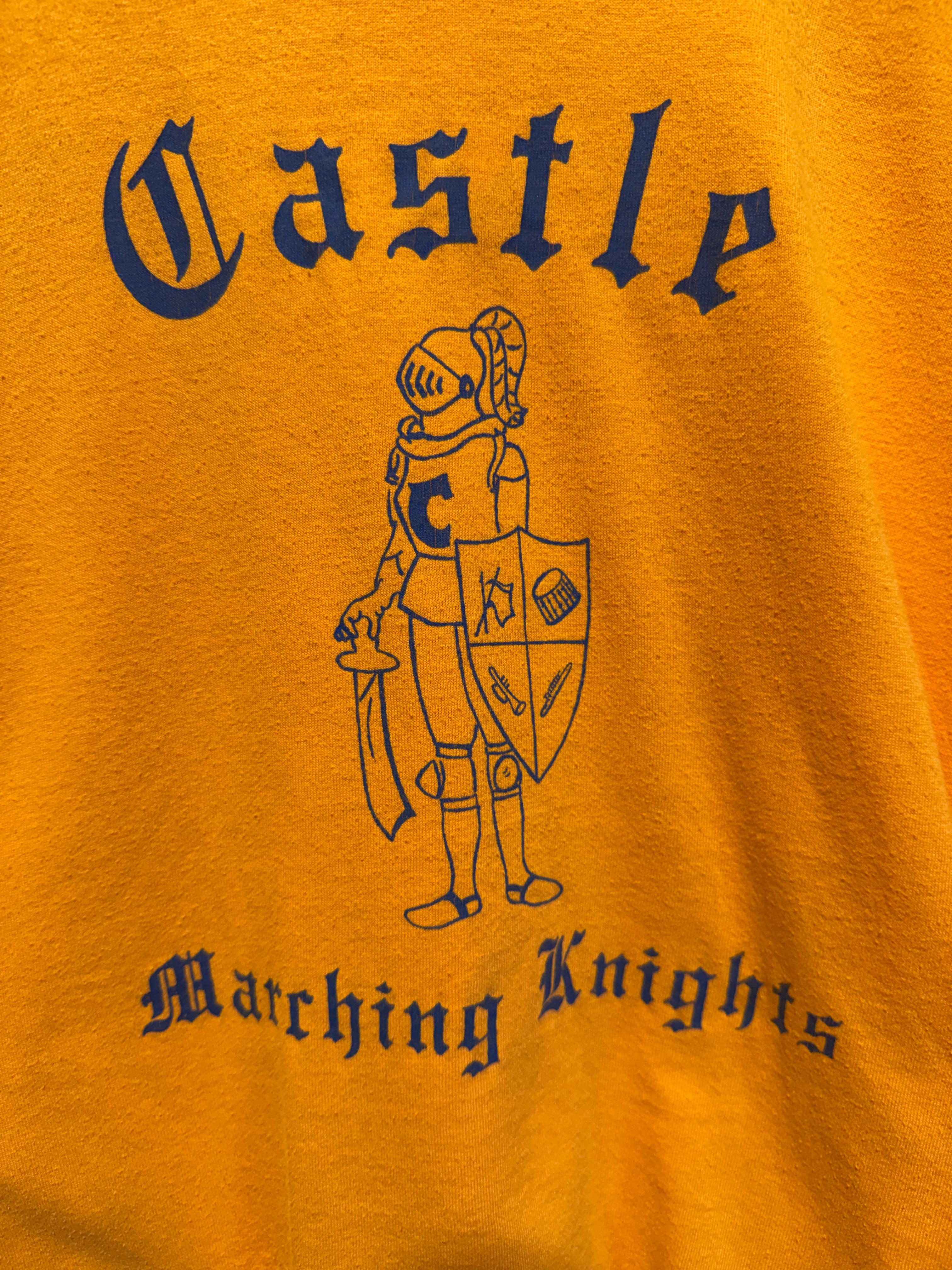 Vintage Evansville Castle Highschool Marching Knights Band T-Shirt: M