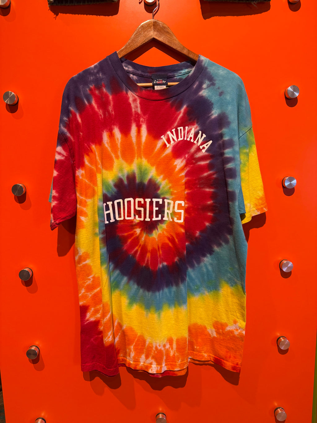 Vintage Indiana Hoosier Tie-Dye T-Shirt: XL