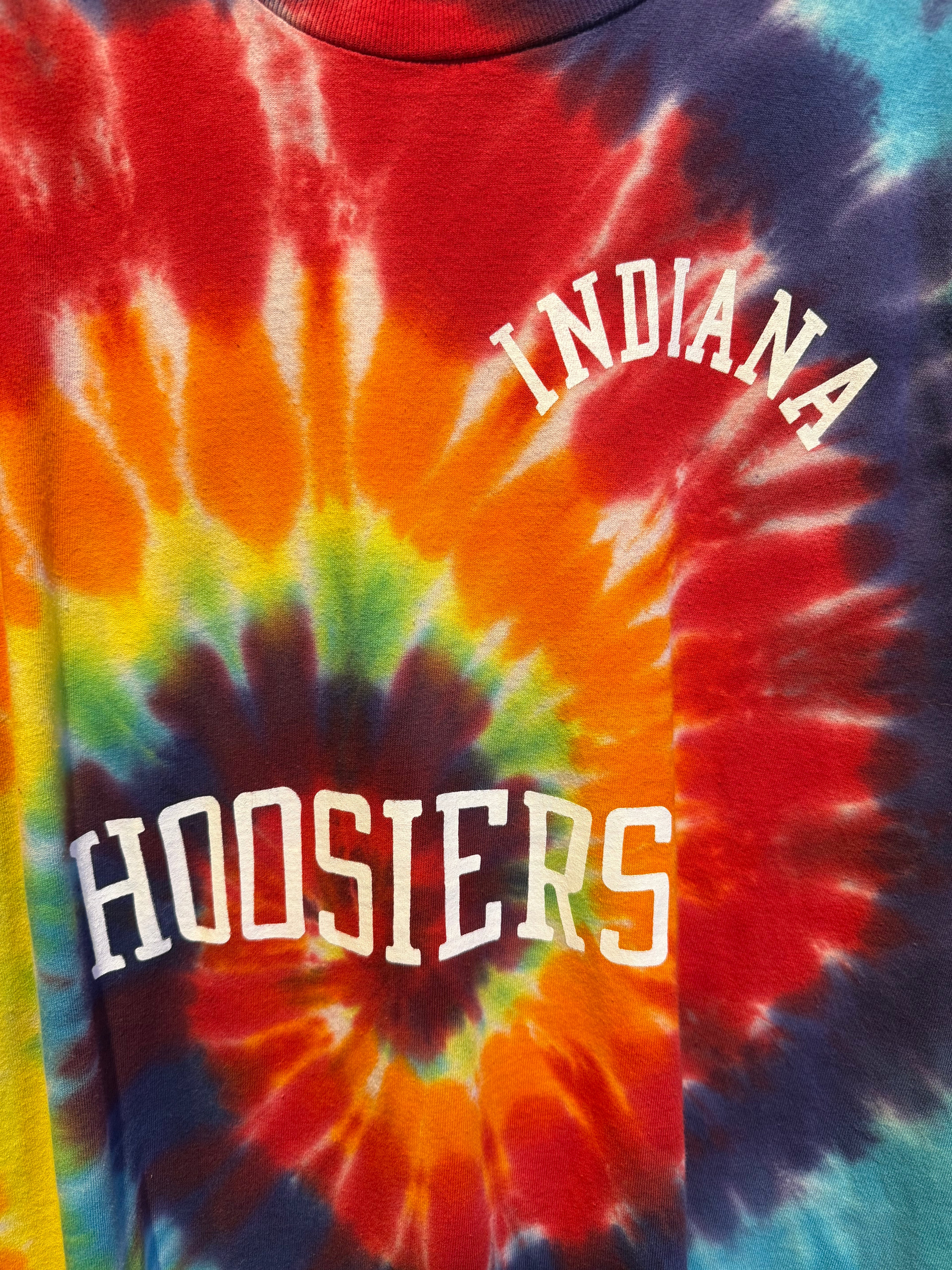 Vintage Indiana Hoosier Tie-Dye T-Shirt: XL
