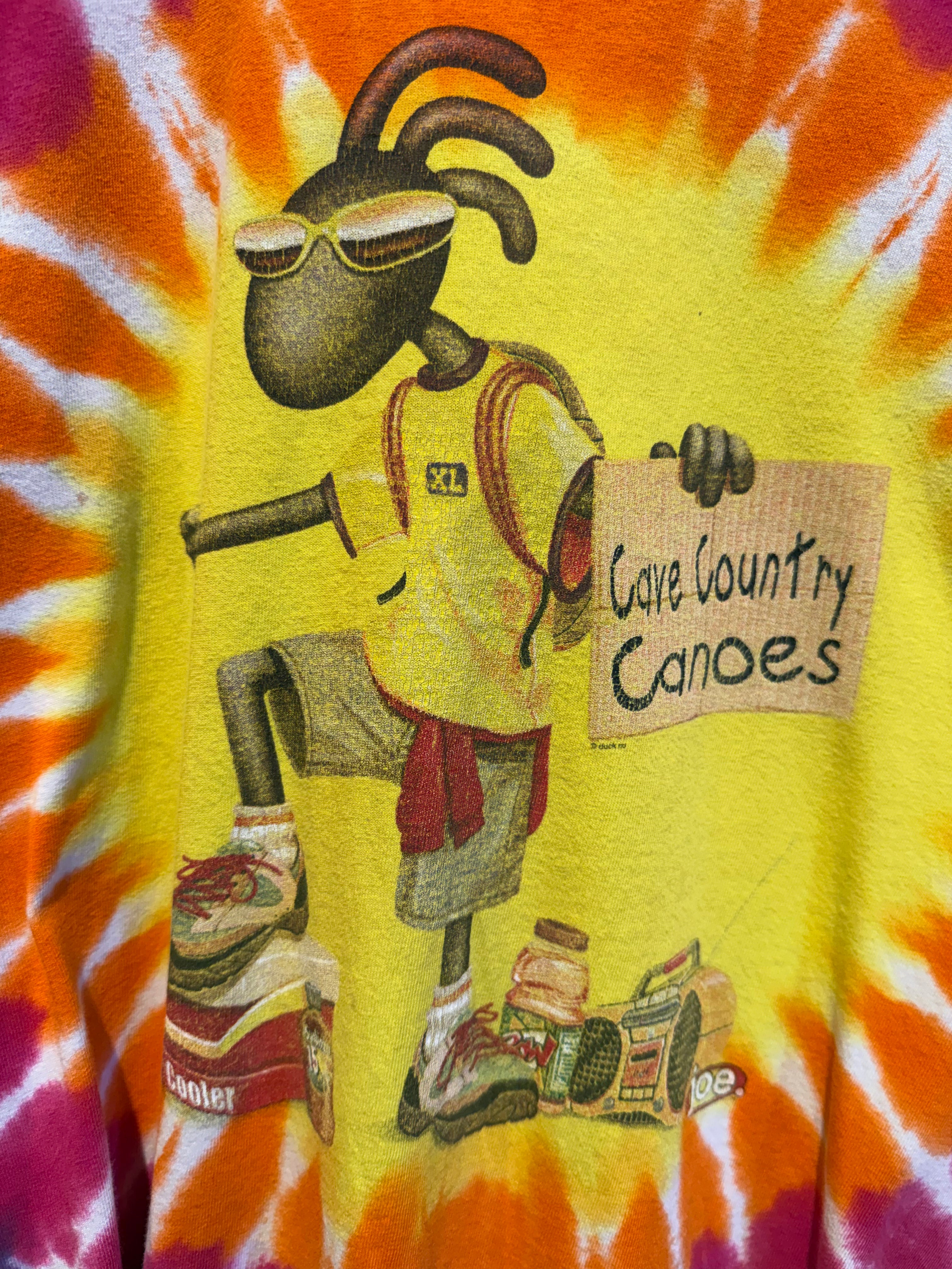 Vintage Cave Country Canoes Tie-Dye: M