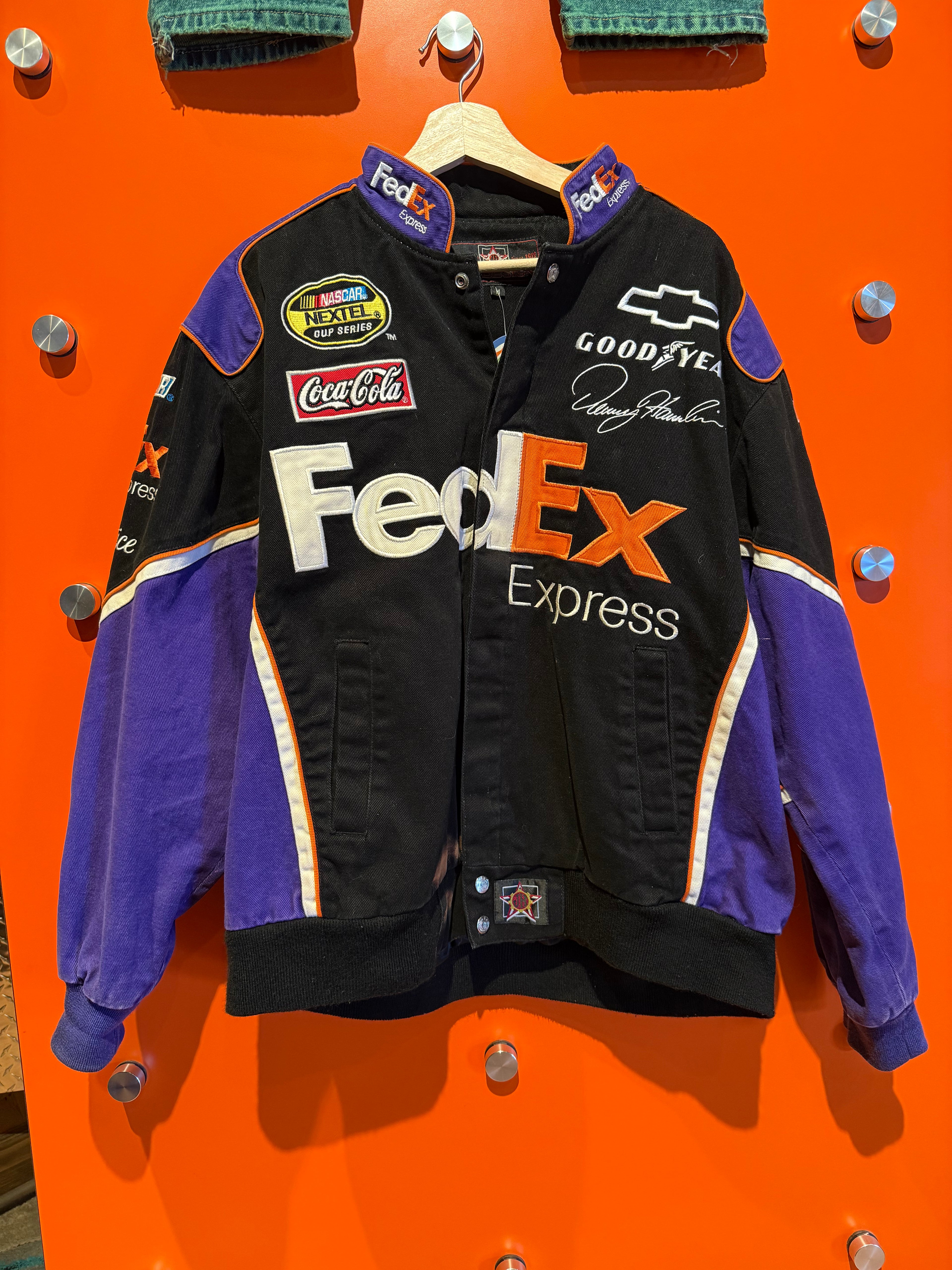 Vintage Fed Ex NASCAR Jeff Hamilton Jacket: Medium