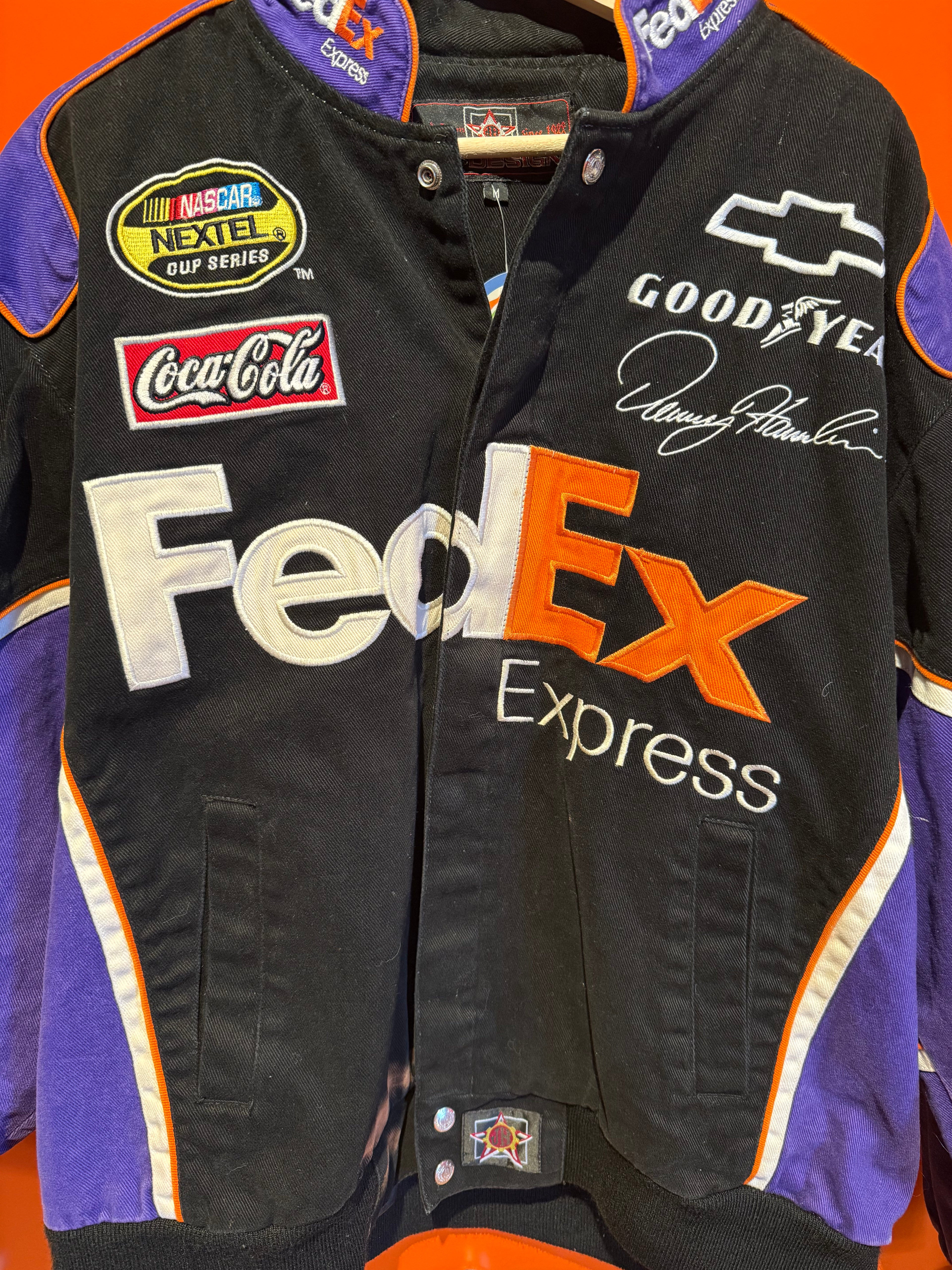 Vintage Fed Ex NASCAR Jeff Hamilton Jacket: Medium